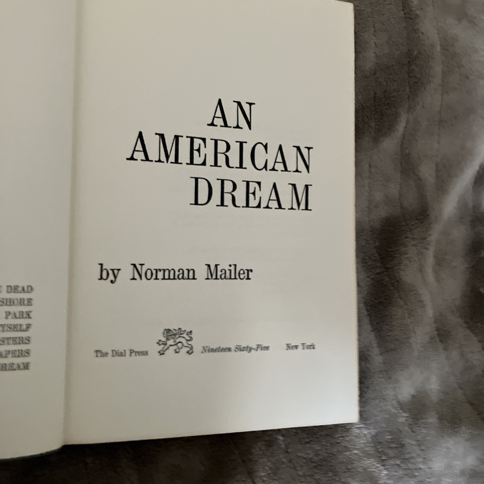 An American Dream By Norman Mailer 1965 First Edition