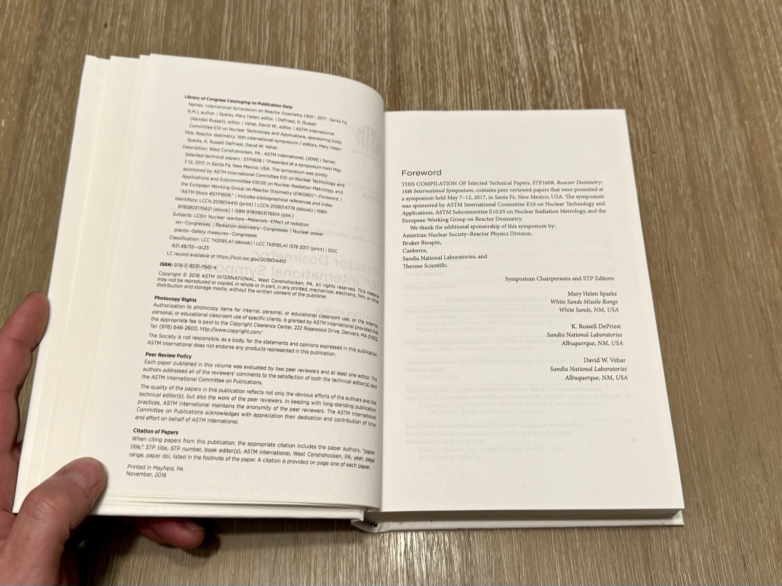 Reactor Dosimetry by Mary Helen Sparks, K. Russell DePriest, David Vehar 2018 HC