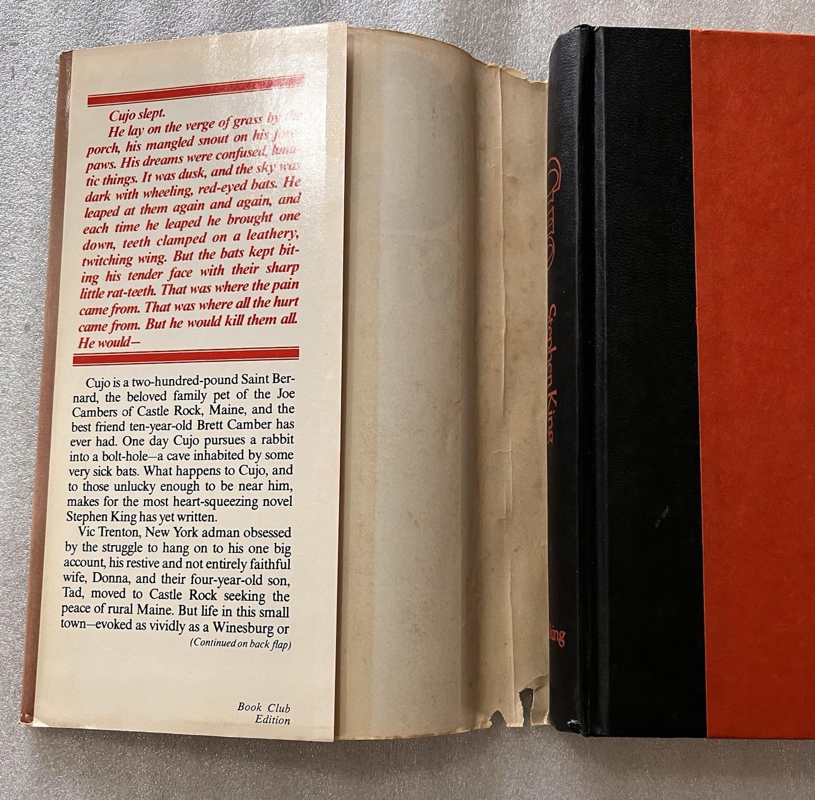 Stephen King – Carrie + Cujo + Christine Book Club HC Editions w Dust Jackets