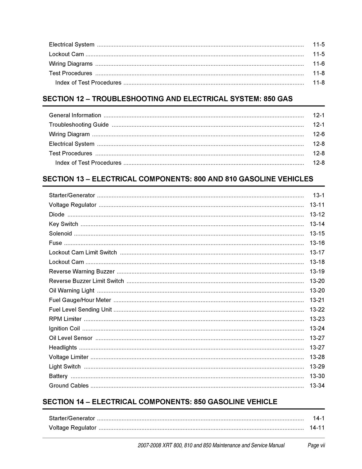 CLUB CAR XRT 800 810 850 Maintenance And Service Manual 2007-2008 – WIRE BINDER
