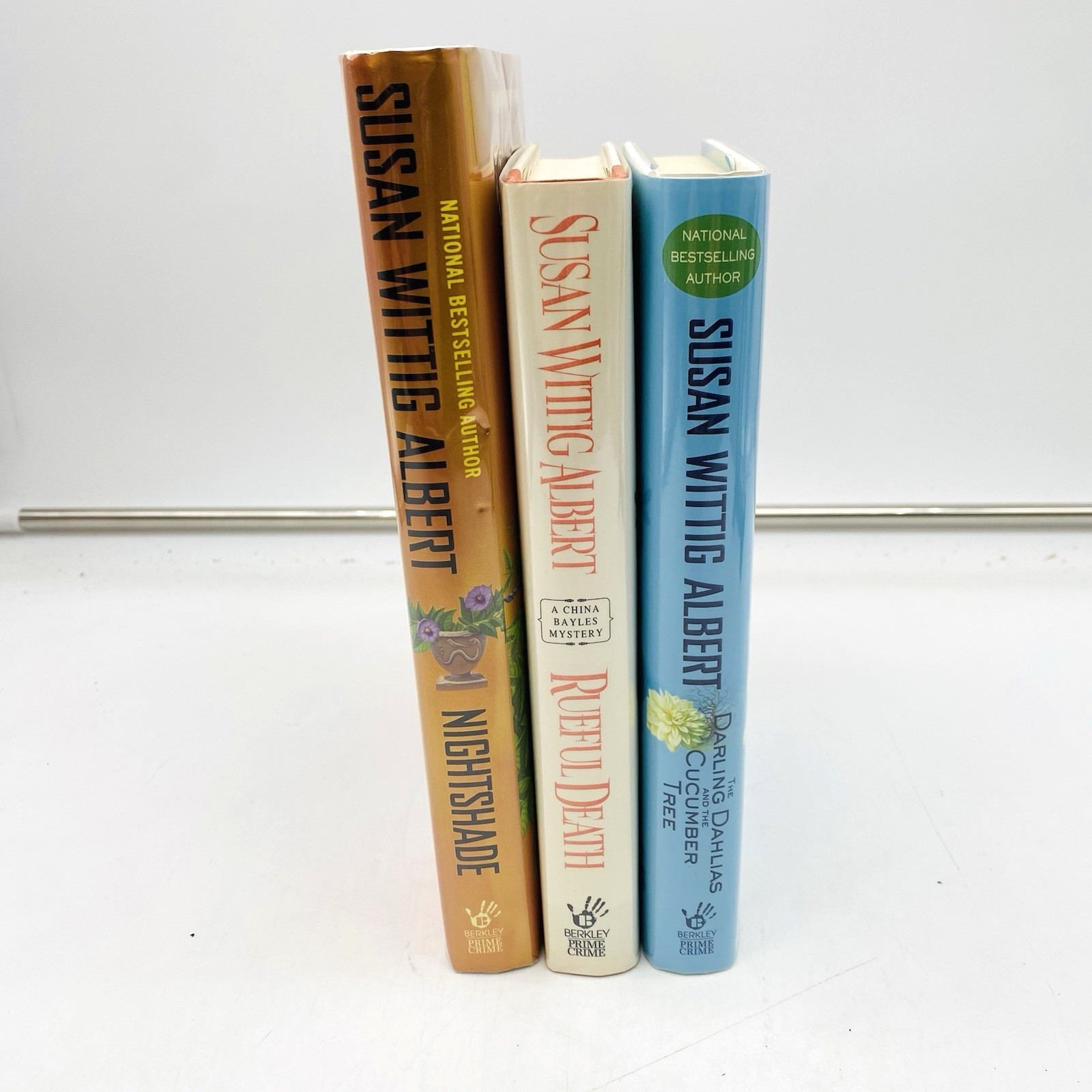 3 SIGNED China Bayles, Darling Dahlias Novels 1st/1st Susan Wittig Albert HCDJ