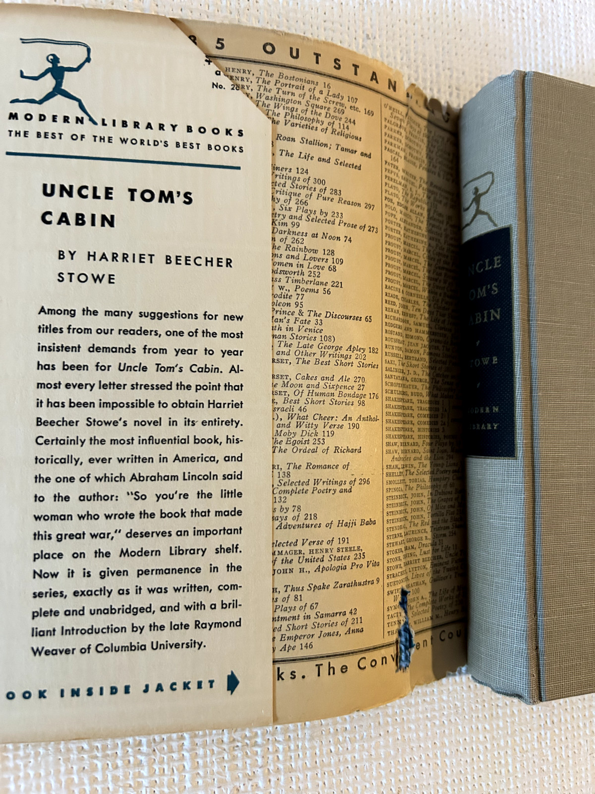 Uncle Tom’s Cabin-Harriet Beecher Stowe-1938 Modern Library Limited Editions 261