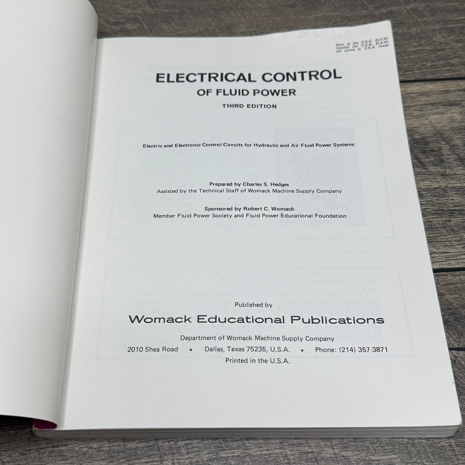 Electrical Control of Fluid Power Hedges 1987 3rd Ed Hydraulic Air Systems