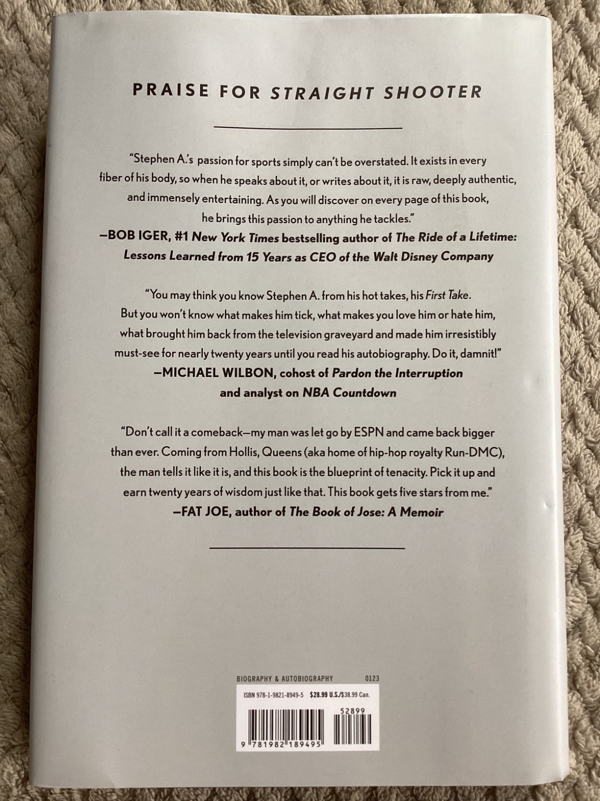 *Signed* Straight Shooter : A Memoir by Stephen A. Smith (2023, Hardcover)