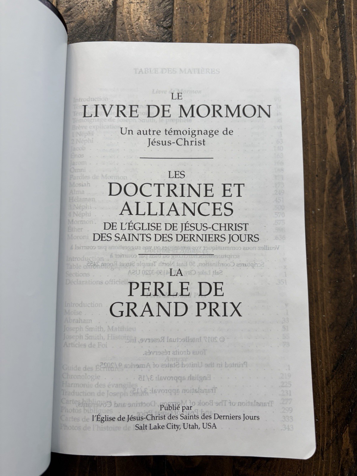2025 French Black Simulated Leather LDS Triple Scriptures 7-1/2” X 5-1/2” Clean!