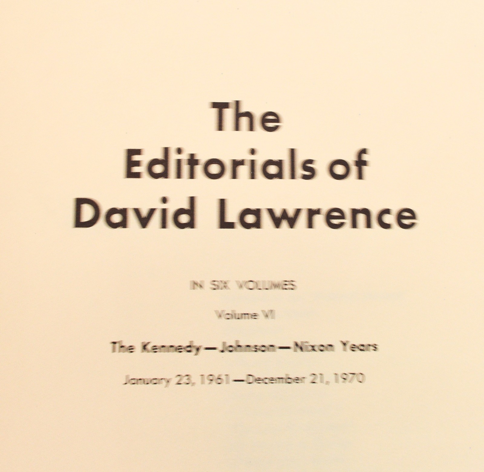 David Lawrence Book The Presentation Edition 6 Volume Set Editorial Case