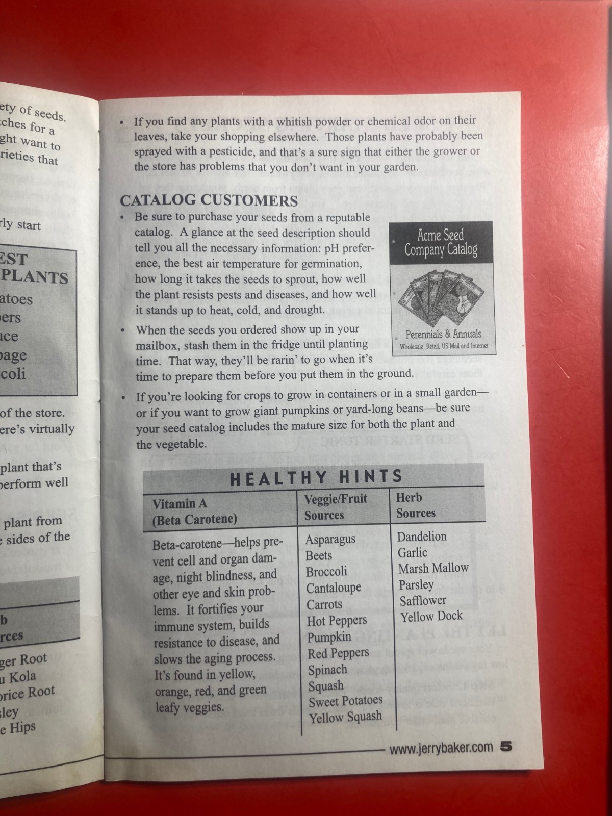 Jerry Baker’s Kitchen Garden 201 Terrific Tips 2001 34 PAGES