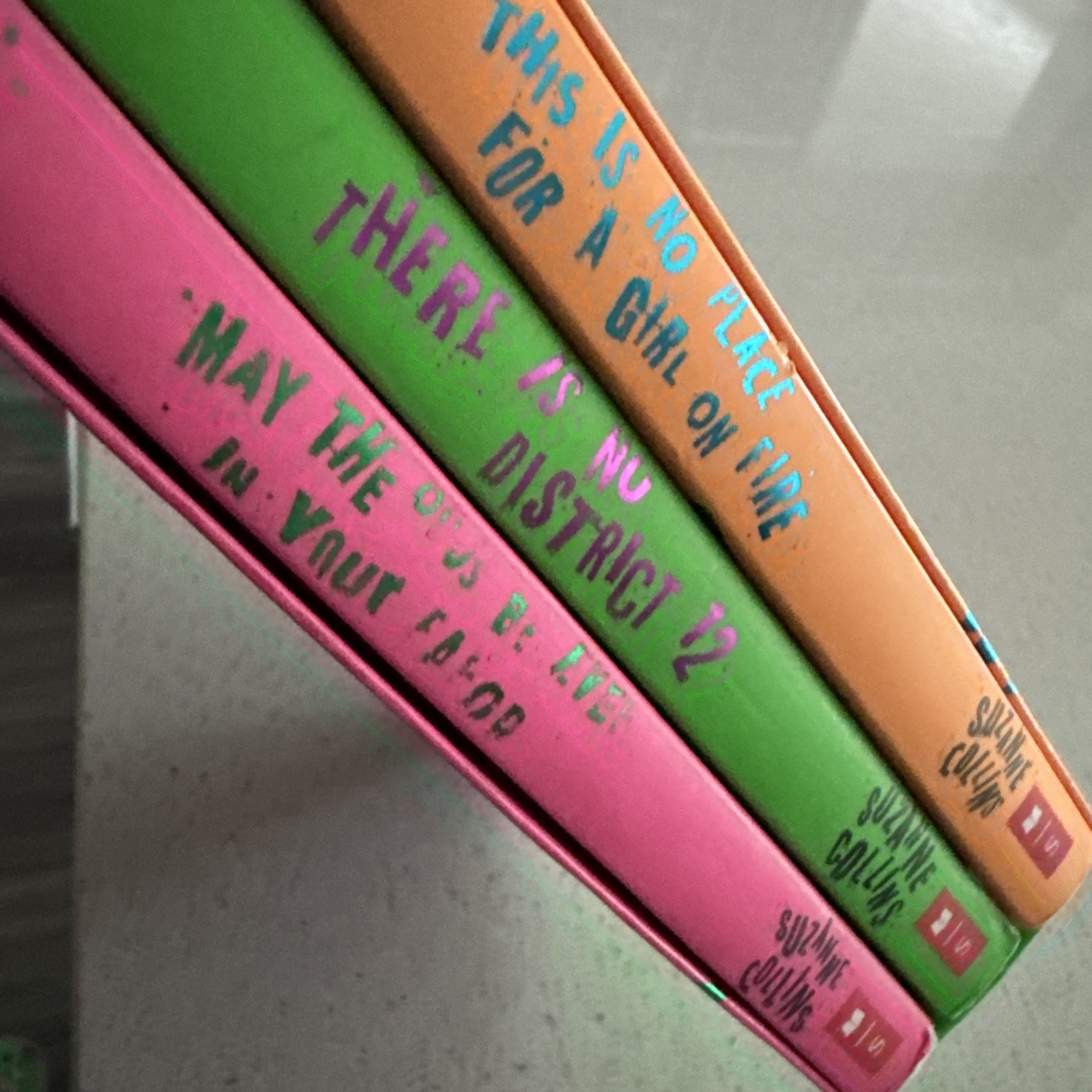 Rare The Hunger Games Neon Trilogy Box Suzanne Collins Paperback Scholastic.