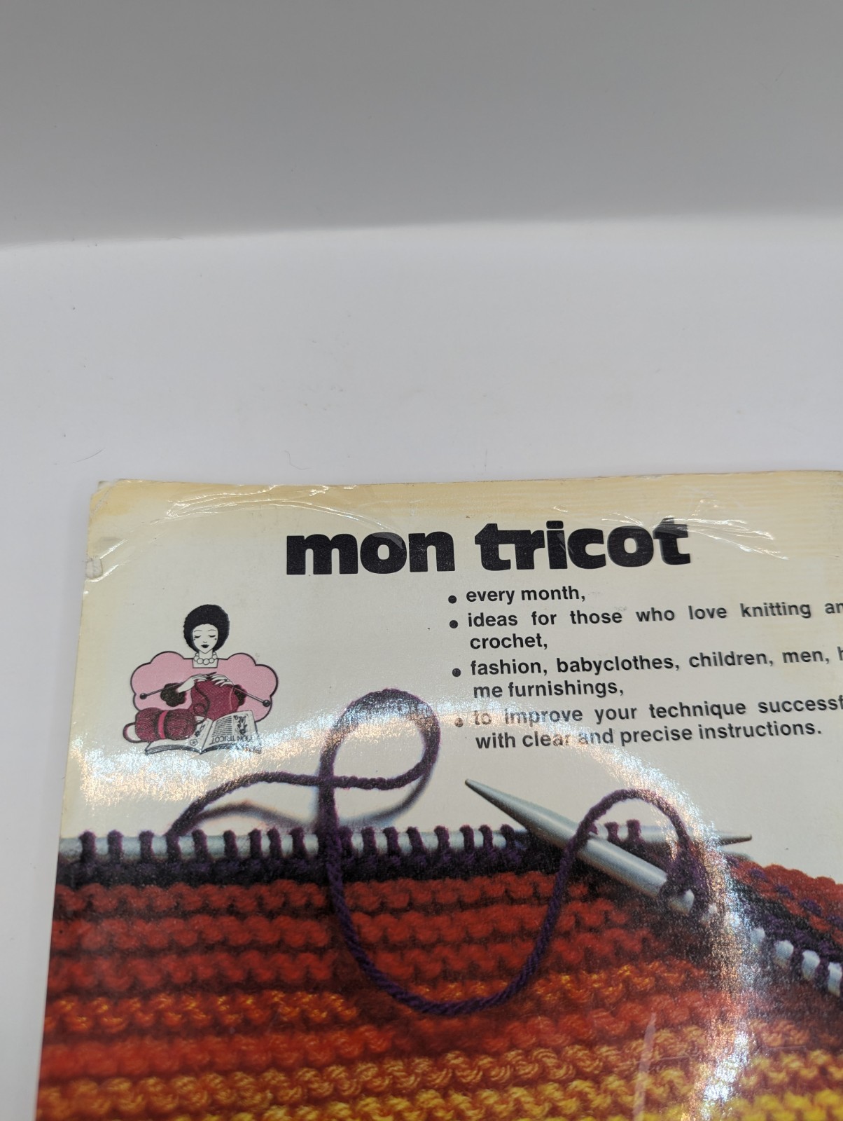 Vintage 1972 Mon Tricot 250 Stitches Patterns to Knit & Crochet Book 131 Pages