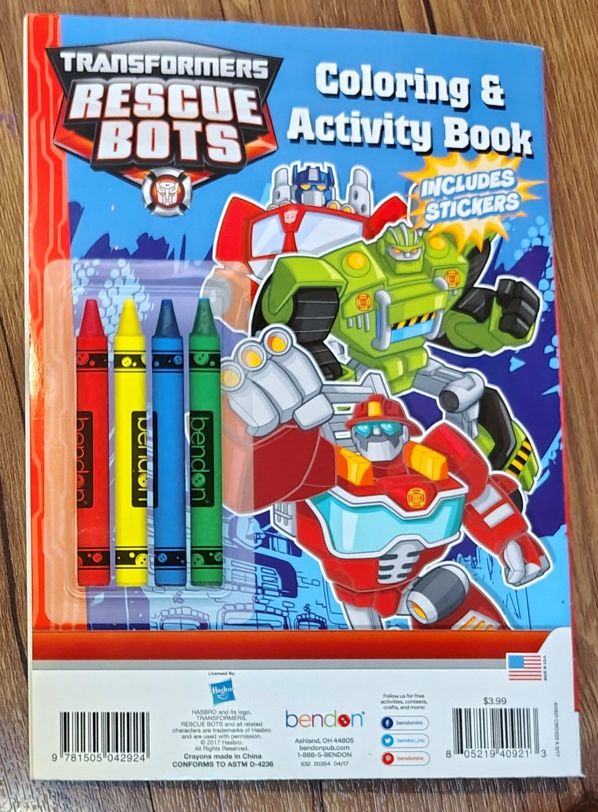 Transformers Rescue Bots Coloring & Activity Book – 2017 – Includes Stickers