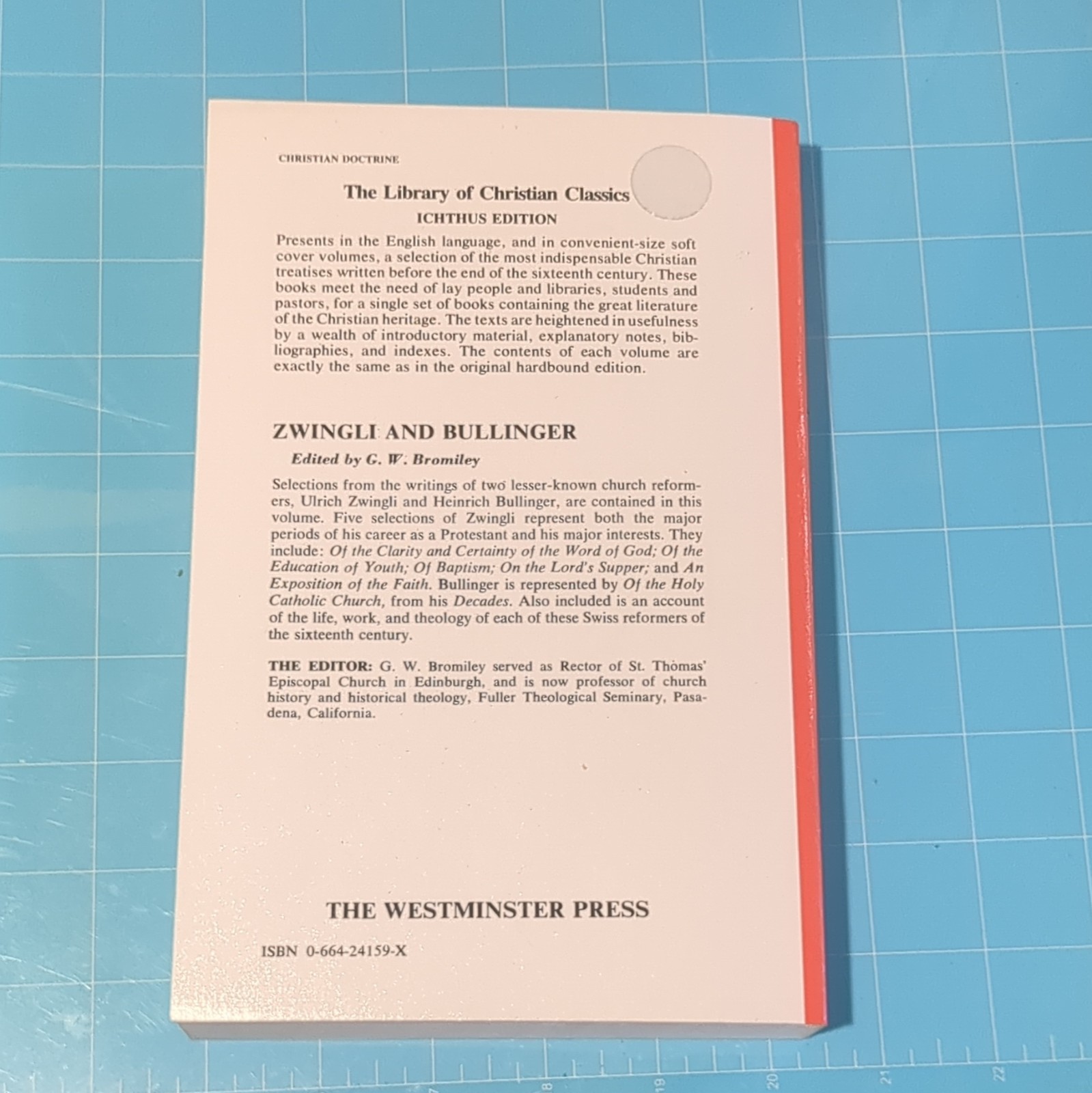 The Westminster Press Zwingli and Bullinger Ichthus PB 1953