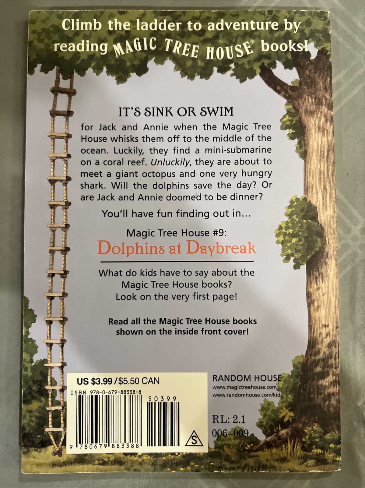 Magic Tree House #9 Dolphins at Daybreak by Mary Pope Osborne (1997 Paperback)