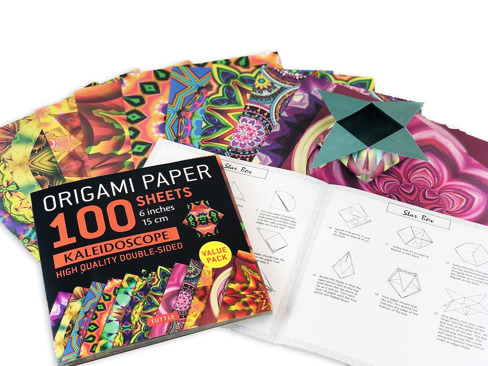 Origami Paper 100 sheets Kaleidoscope 6″ (15 cm): Tuttle Paper:…