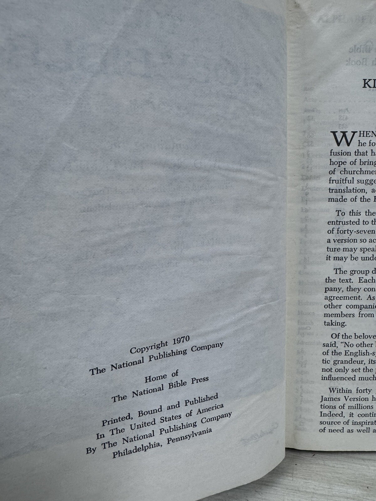 Holy Bible Red Letter Concordance Edition 1970 National Bible Press