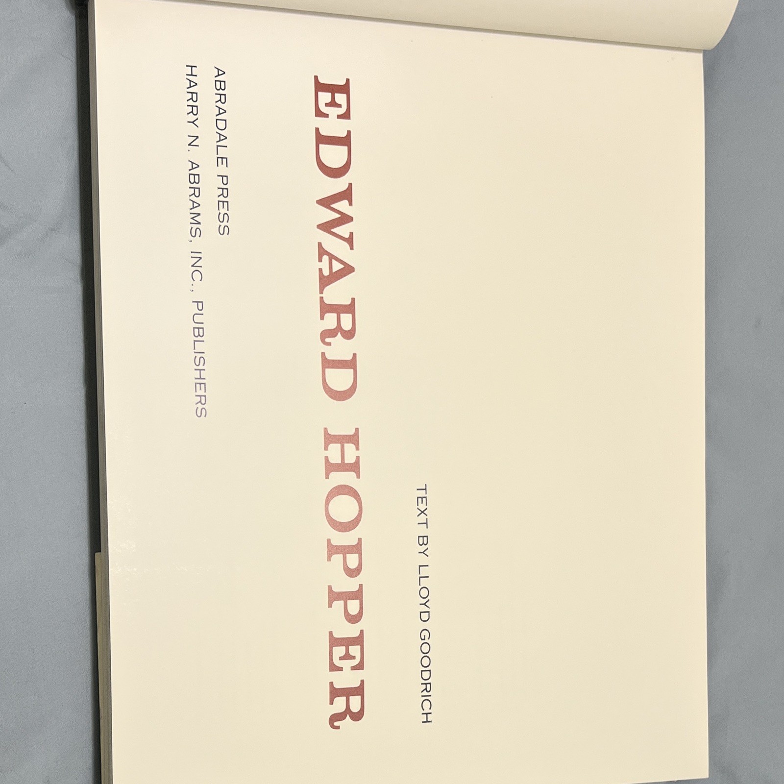 Edward Hopper by Lloyd Goodrich 1993 Abrams Hardcover Illustrated w/ DJ