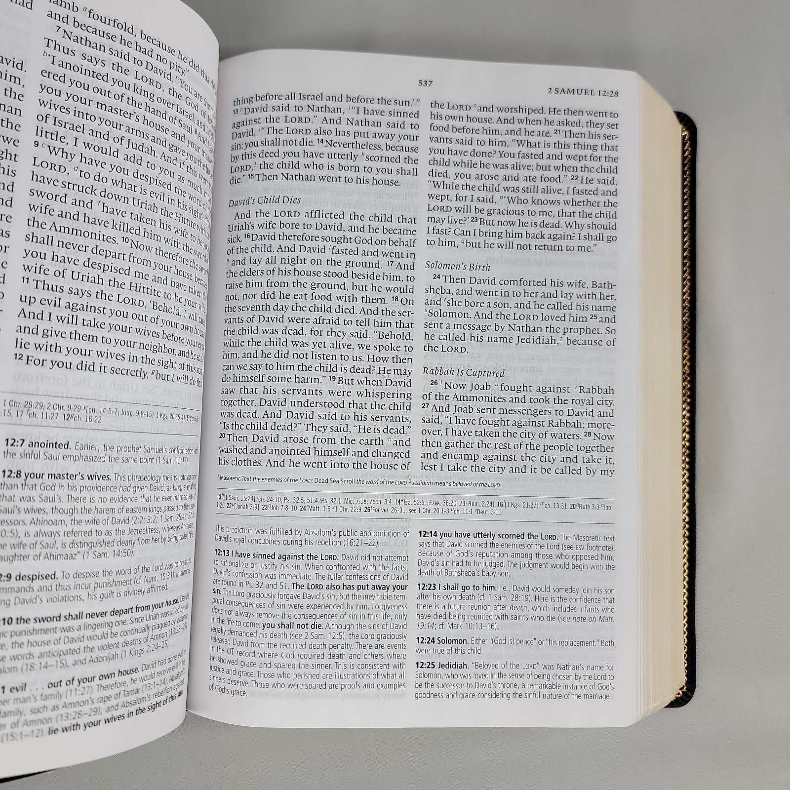 ESV MacArthur Study Bible, Large Print (Black) by Not Available (2017, Leather)