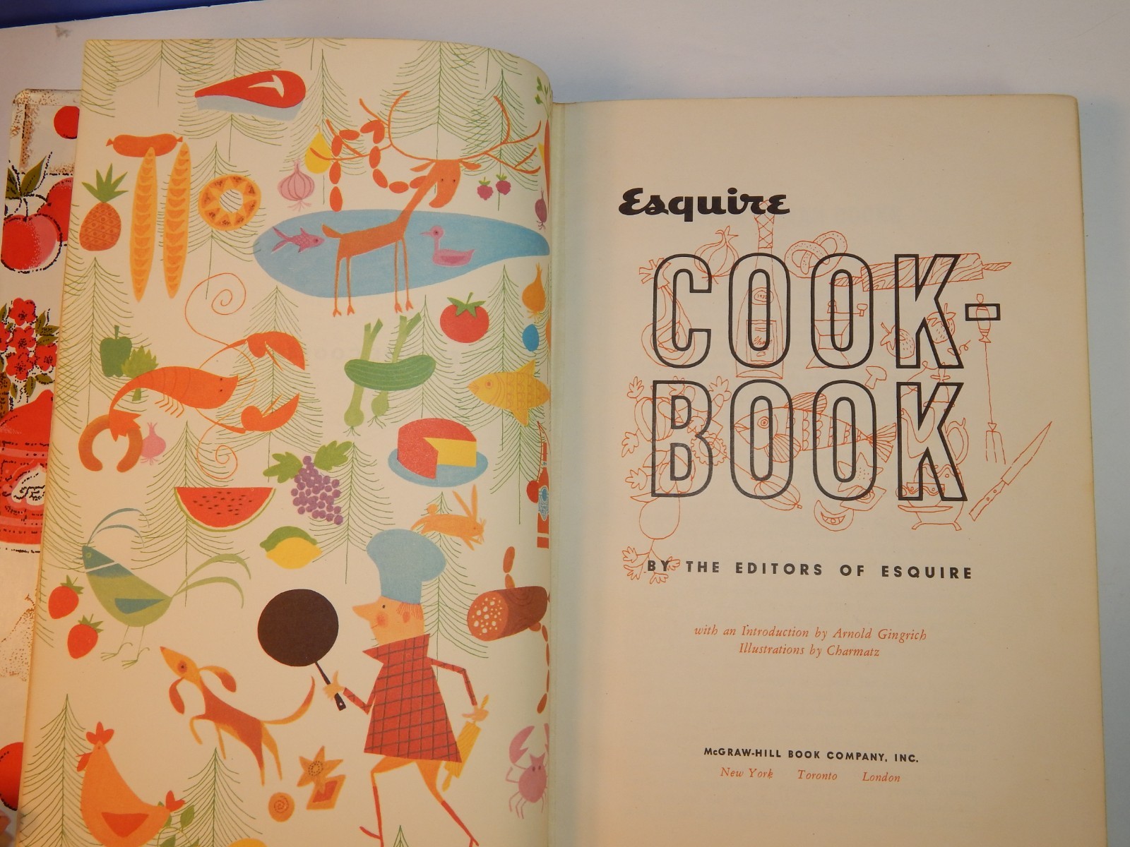 Esquire Cookbook Book, by Editors of Esquire Magazine, 1955 Hardcover, Vintage