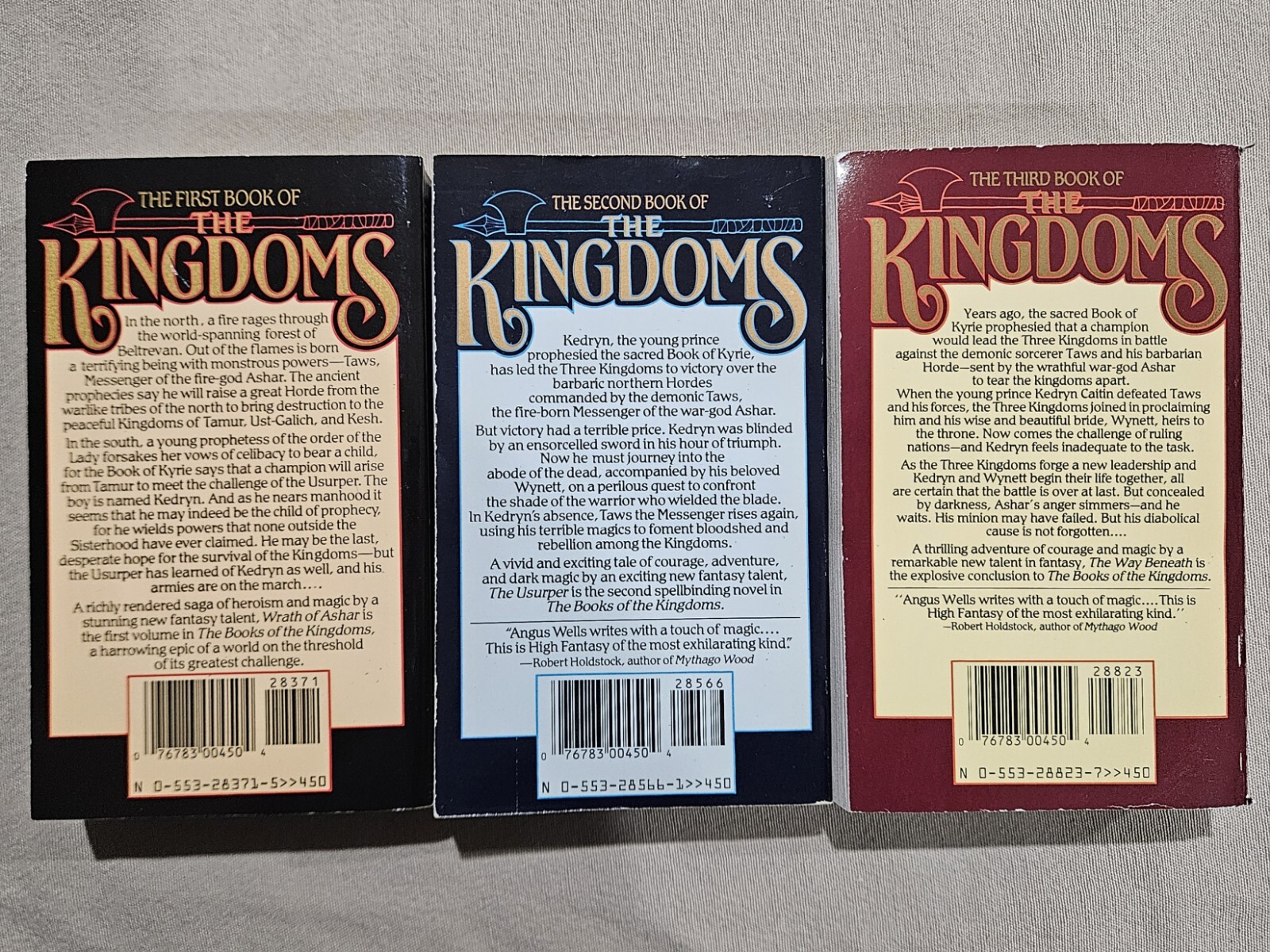 The Kingdoms Trilogy Set Book 1-3 Paperback Angus Wells Fantasy First Edition