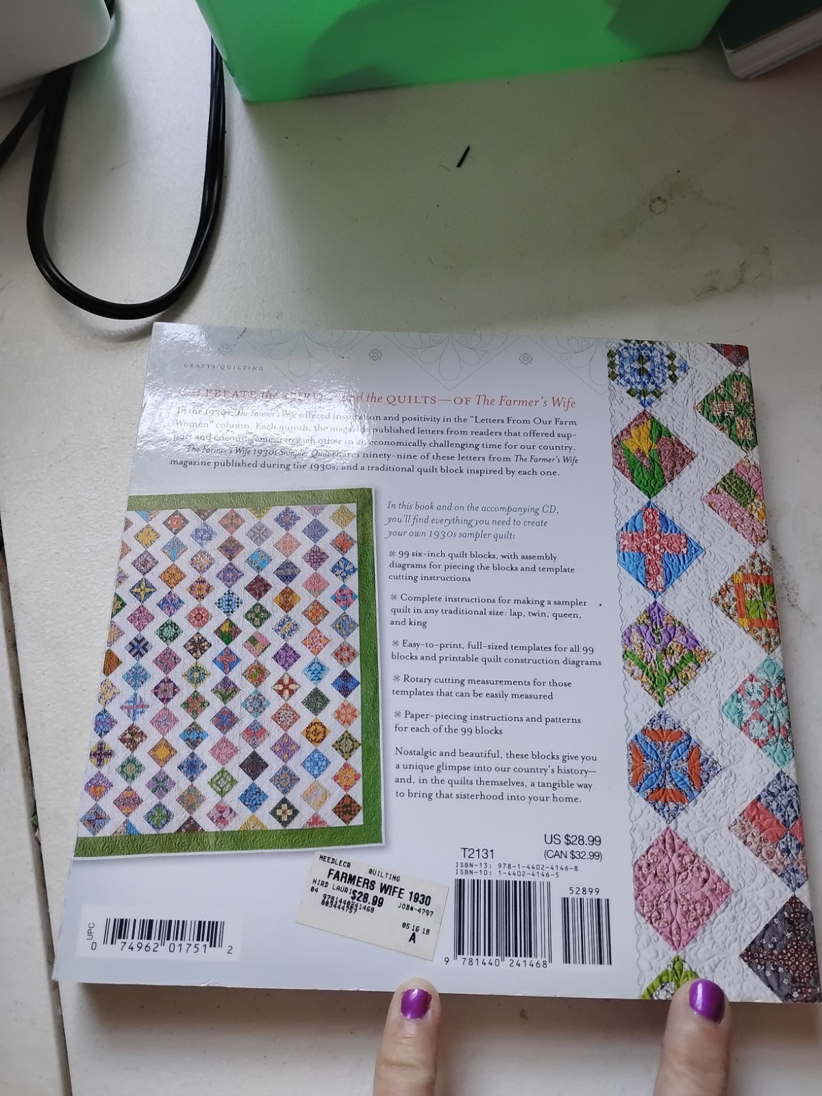 The Farmer’s Wife 1930s Sampler Quilt: Inspiring Letters from Farm W – VERY GOOD