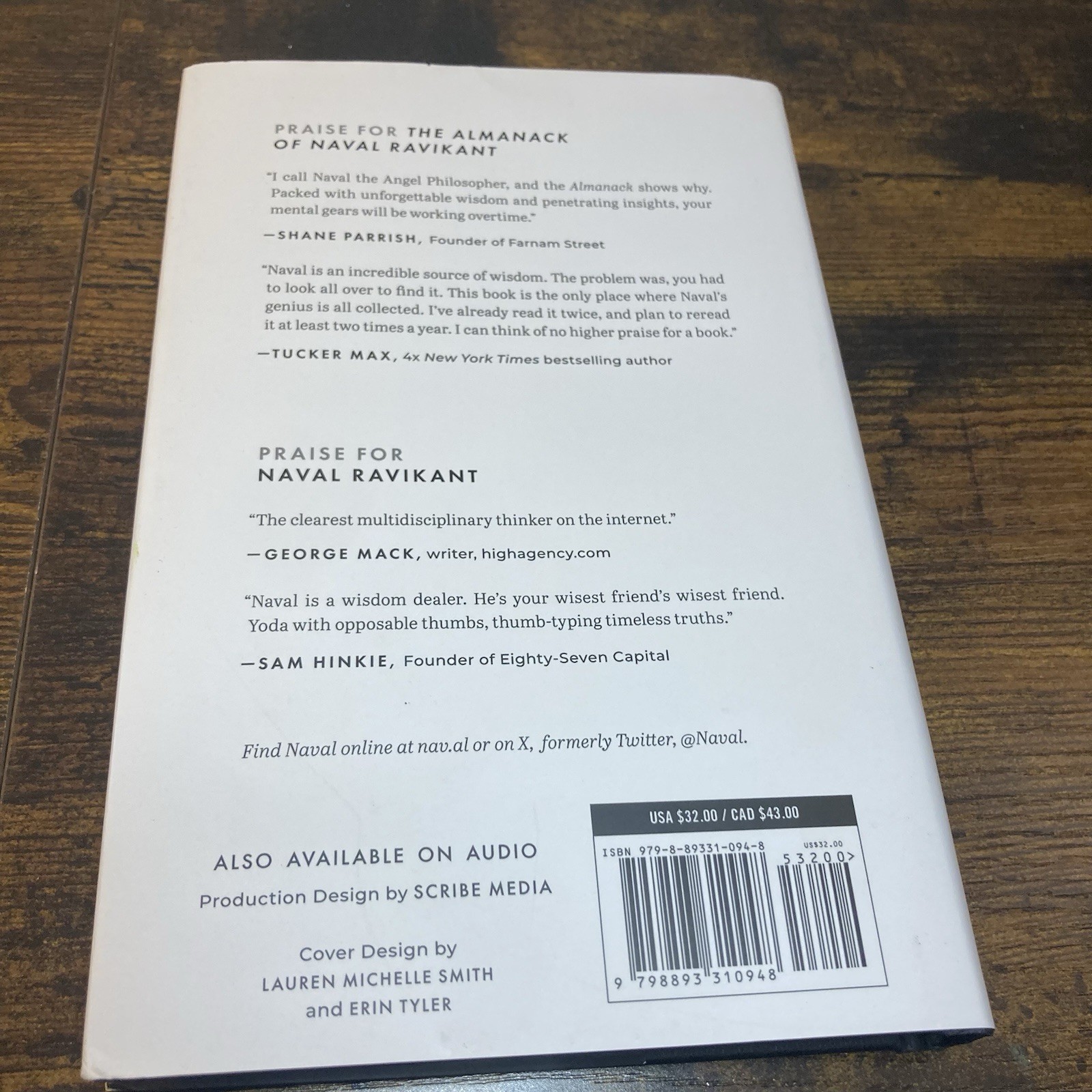 The Almanack of Naval Ravikant by Eric Jorgenson Hardback