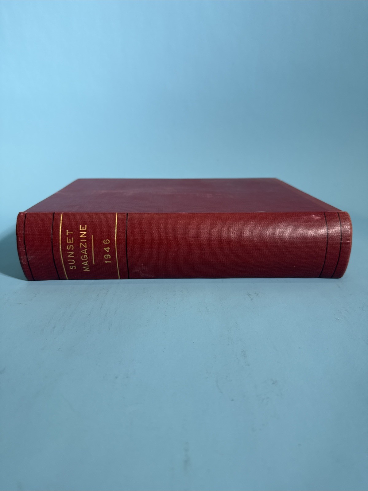 Vintage Complete Sunset Magazine 1946 Jan-Dec Bound Red Southwest Red Book OOP