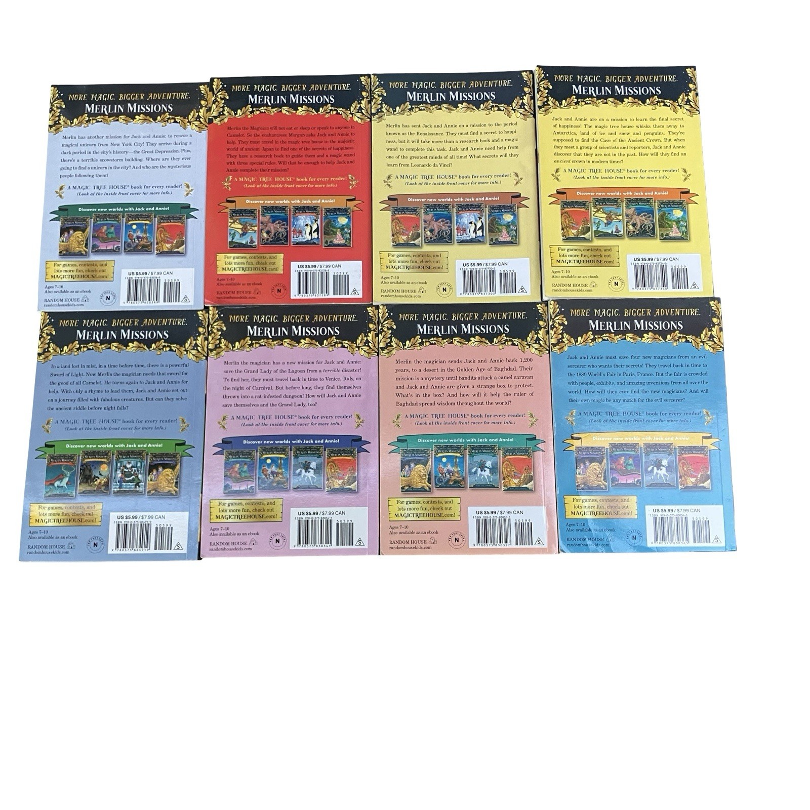 Magic Tree House Merlin Missions Books #3, 5-13, 15, 17-19, 21-22, 24 Lot Of 16