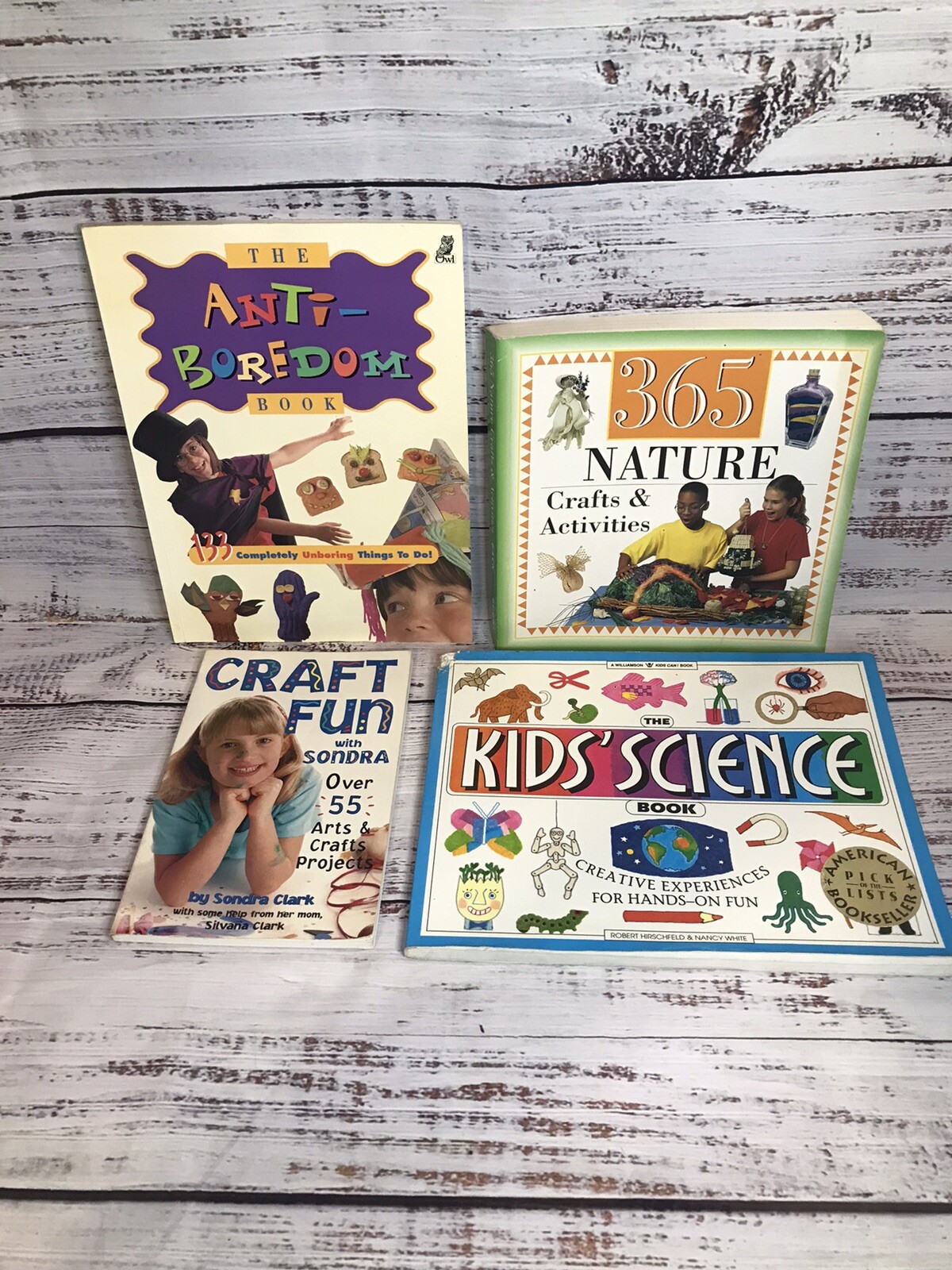Vintage Craft Book Lot 1990s 2000s Science Nature Baking Rainy Day Homeschool