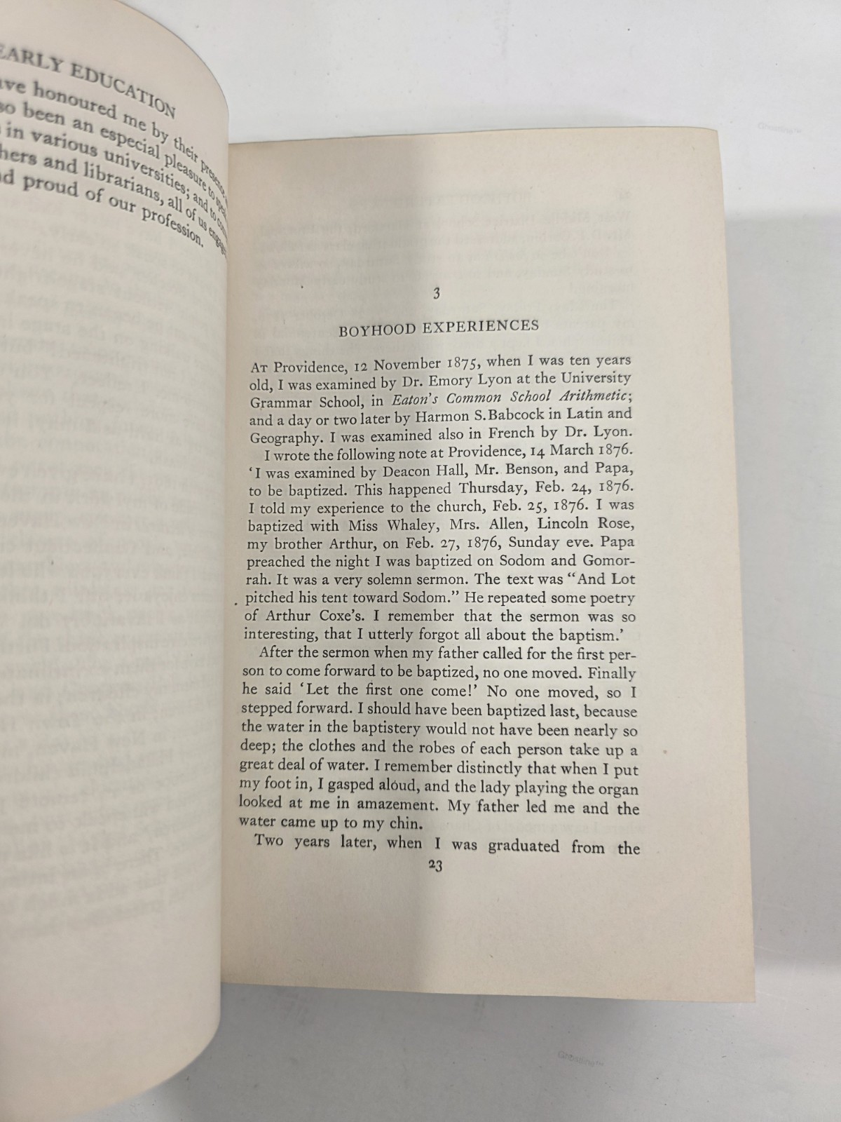 WILLIAM LYON PHELPS Autobiography with Letters 3rd Printing HC no dust jacket