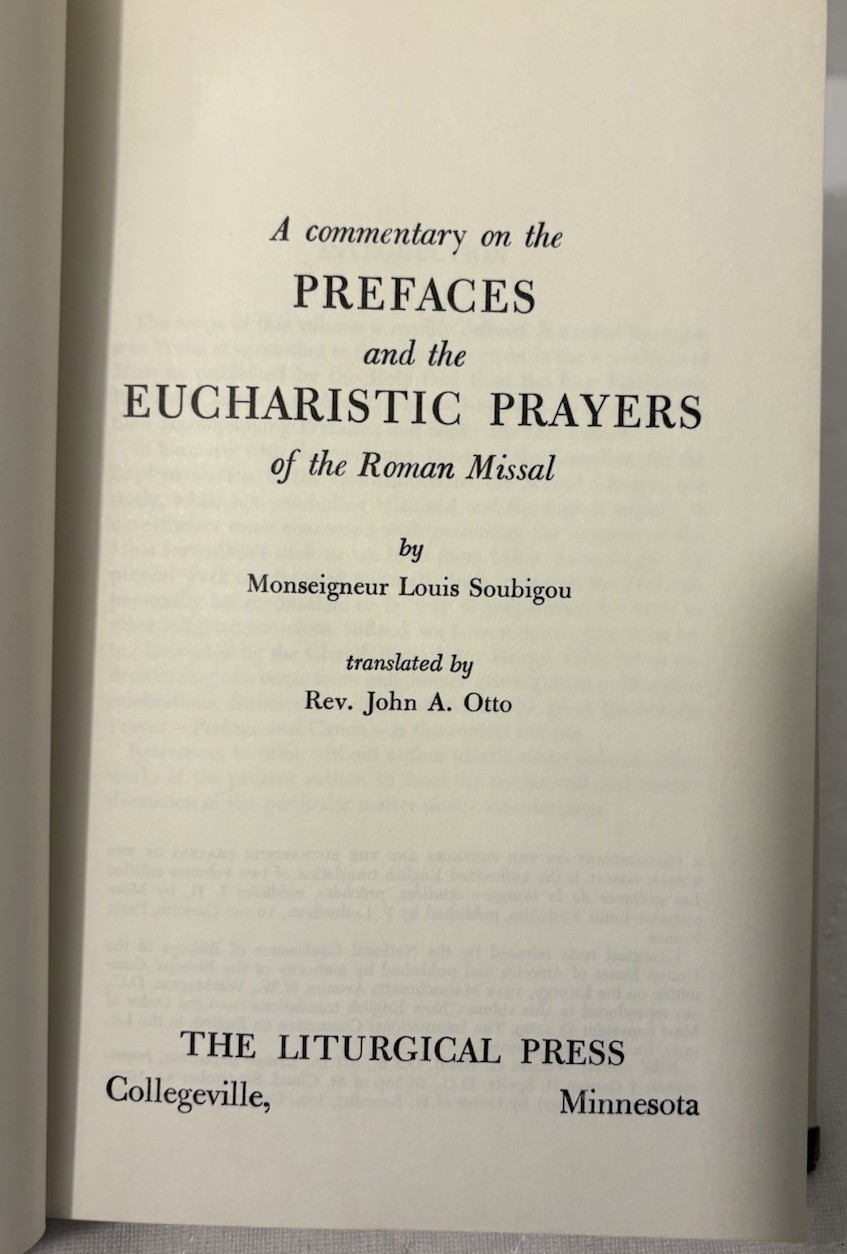 A Commentary on the Prefaces and the Eucharistic Prayers of the Roman Missal