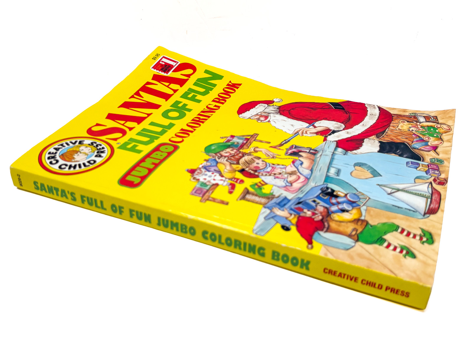 VINTAGE Santa’s Full of Fun Jumbo Coloring Book Creative Child Press UNused!