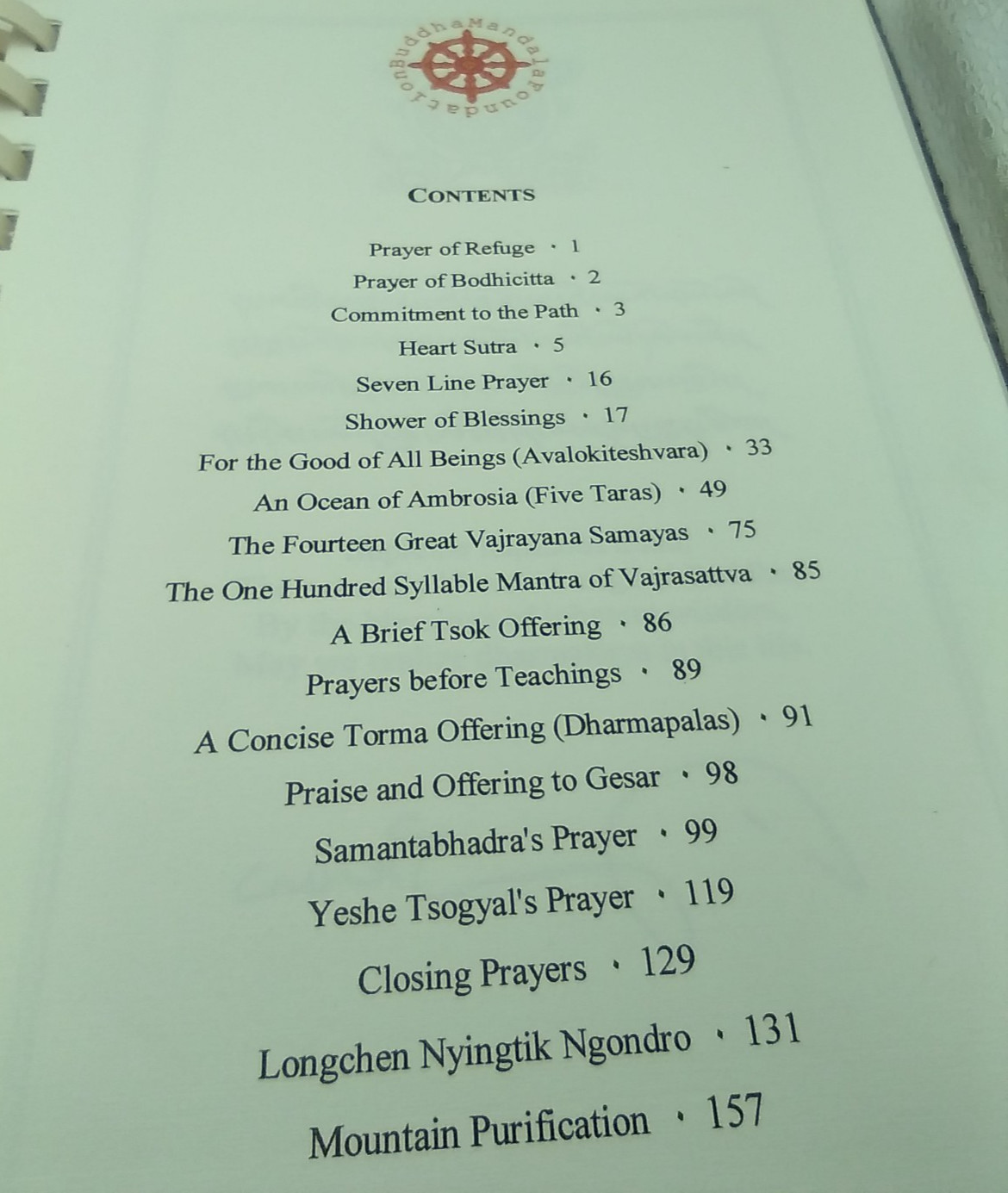 Buddha Mandala Foundation Daily Practice Book Sutras / Prayers Buddhist