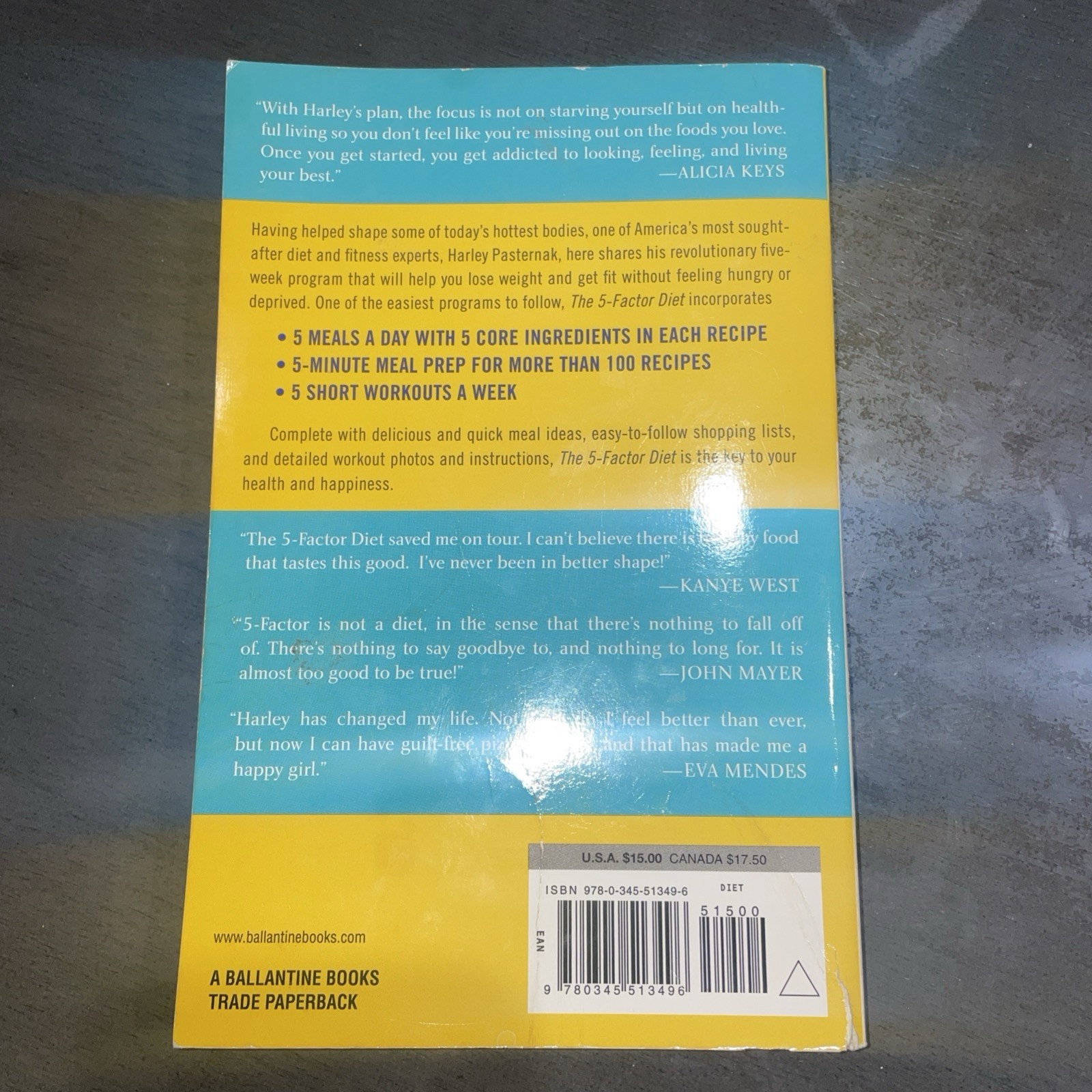 The 5-Factor Diet – Paperback By Harley Pasternak – NEW