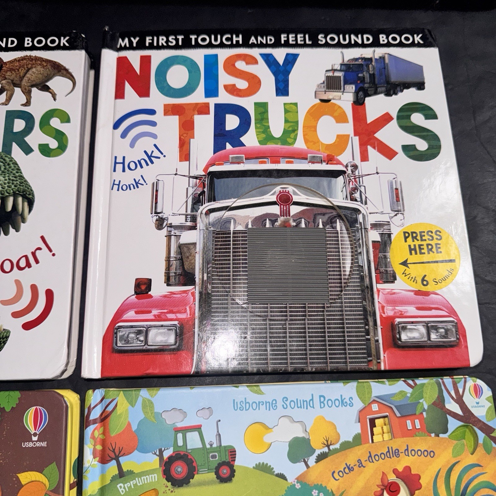 4 Kids Interactive & Sound Books Usborne Tiger Tales Farm Pets Trucks Dinos