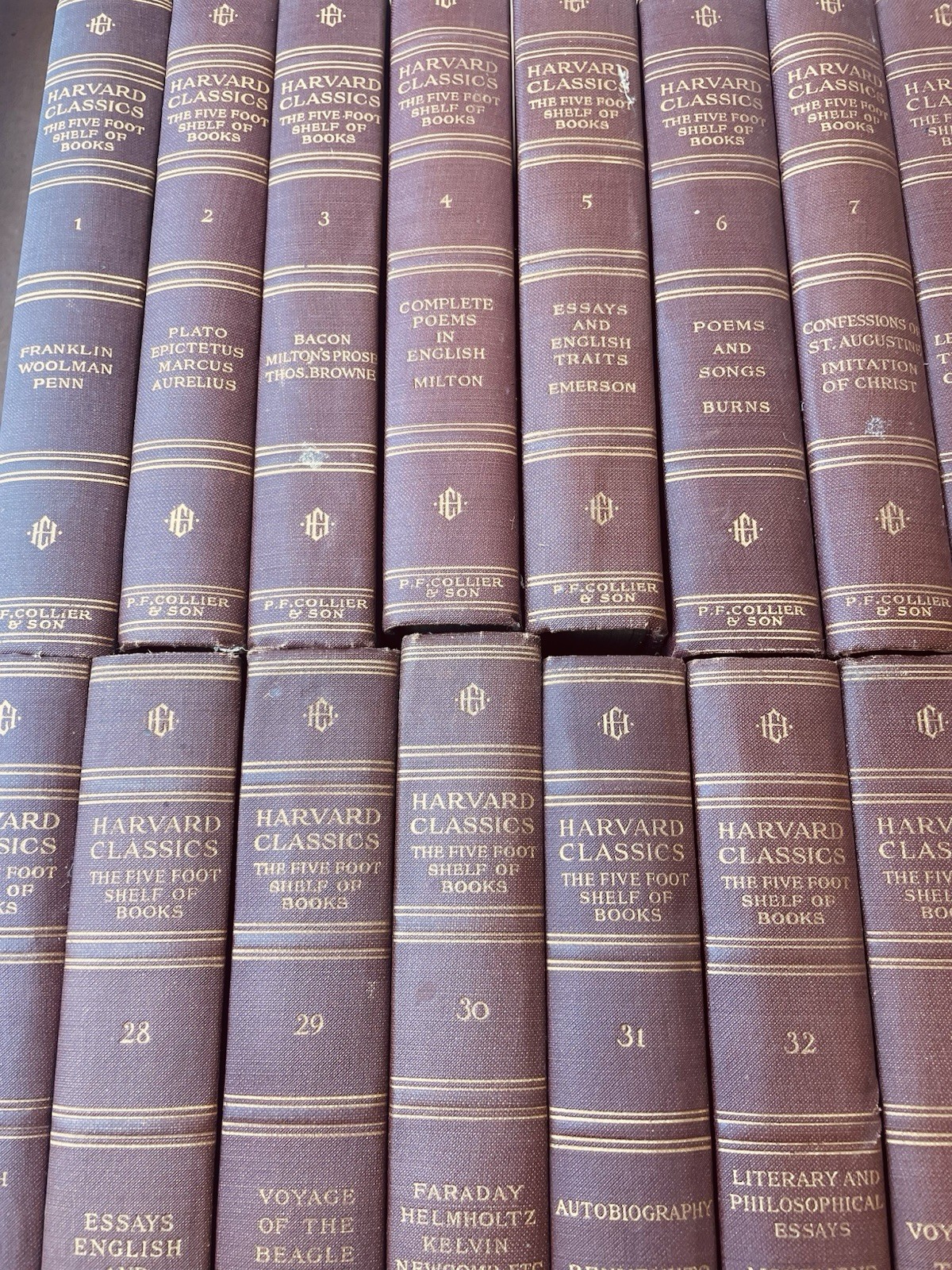1909-1910 THE HARVARD CLASSICS – Five Foot Shelf of Books – Choose Your Volume