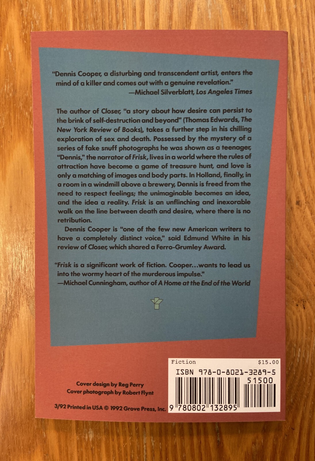 Frisk Dennis Cooper Bk 2 George Miles Cycle SC 1993 Gay Interest Like New