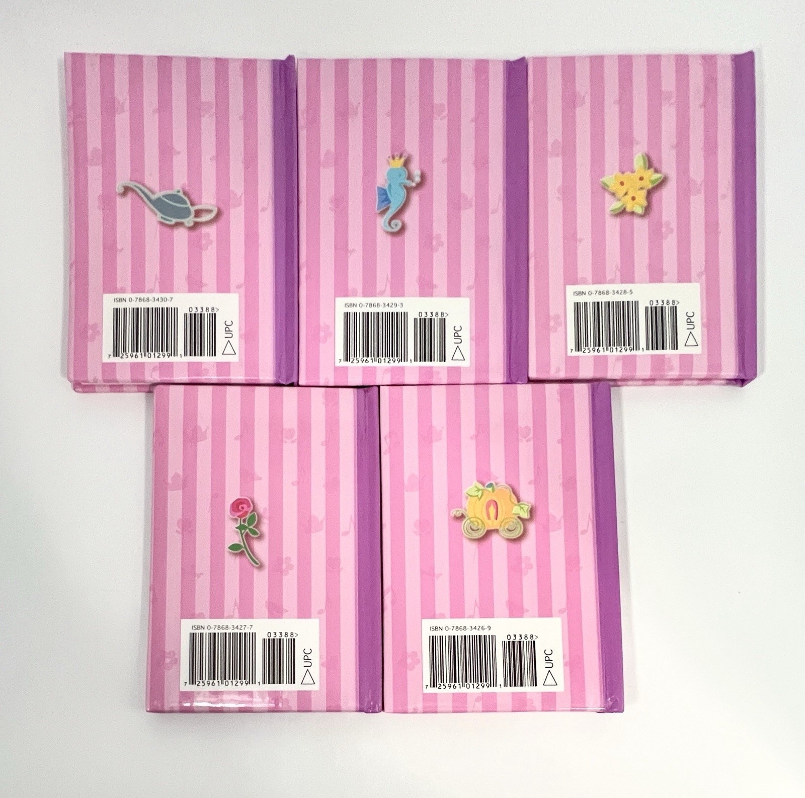 5 Disney Press Books Little Mermaid Snow White Aladdin 2002 Small Hardcover