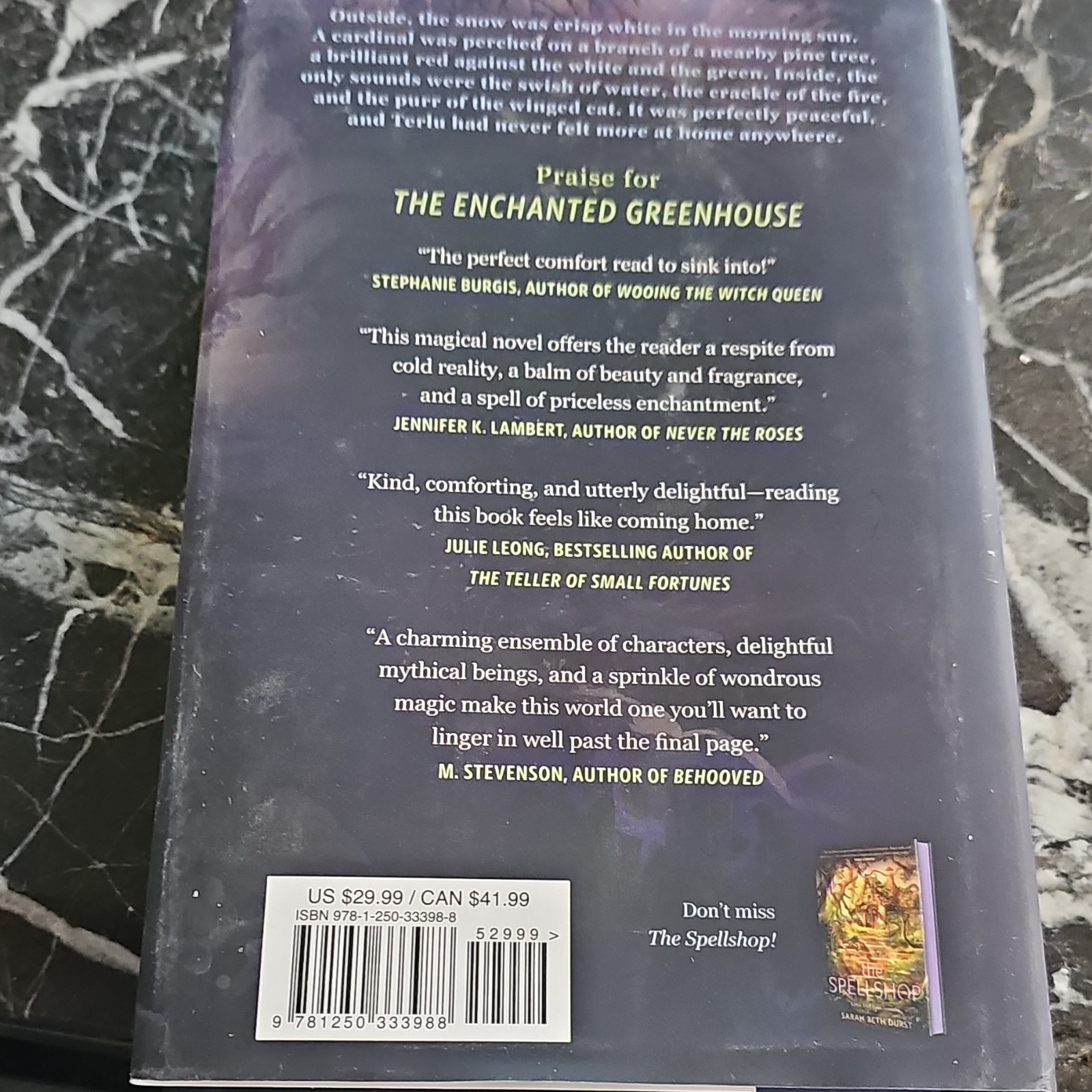 The Enchanted Greenhouse Sarah Beth Durst Hardcover 2025 Spellshop Ser. DJ