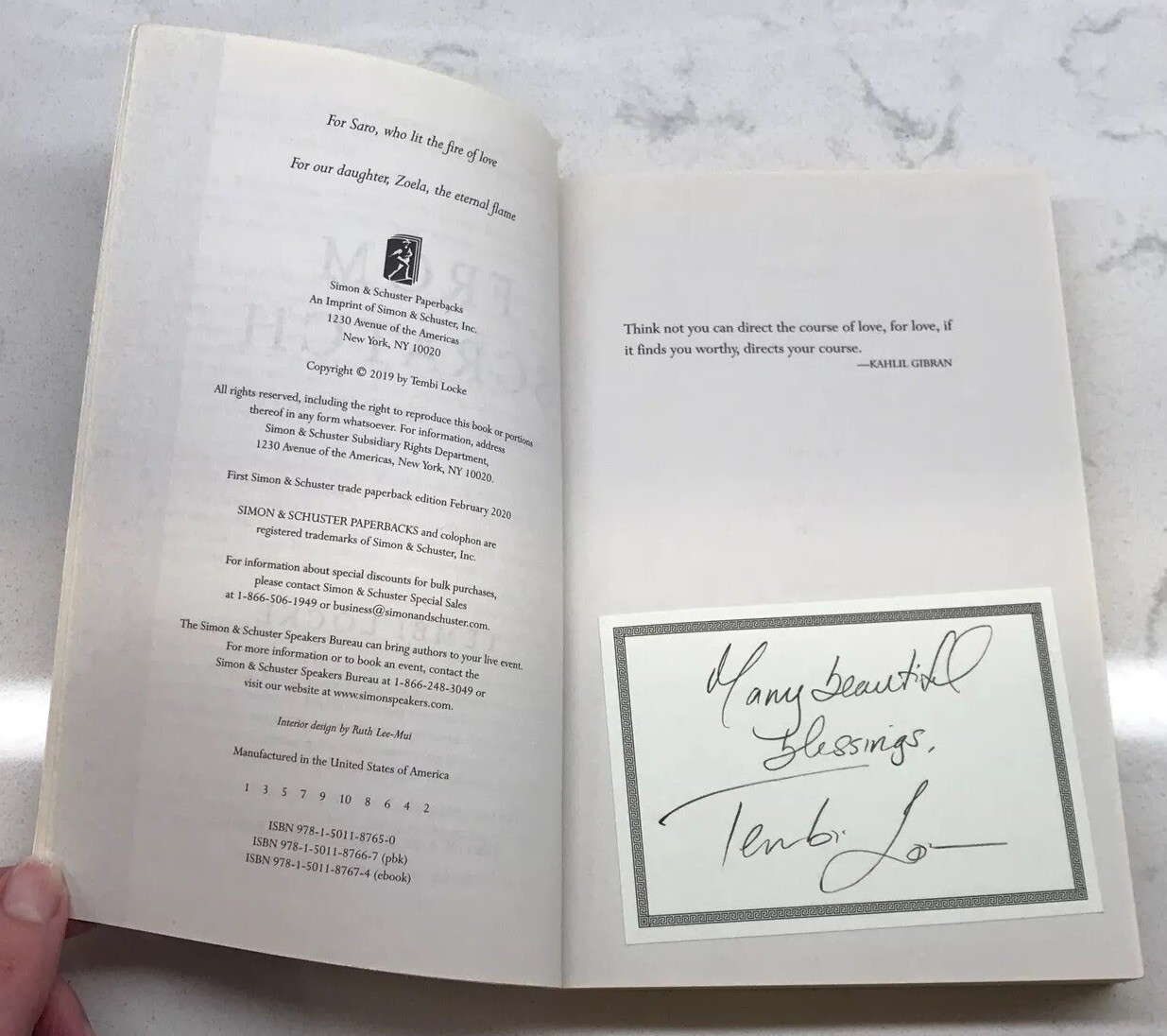 From Scratch by Tembi Locke Memoir of Love, Sicily, & Finding Home SIGNED PB
