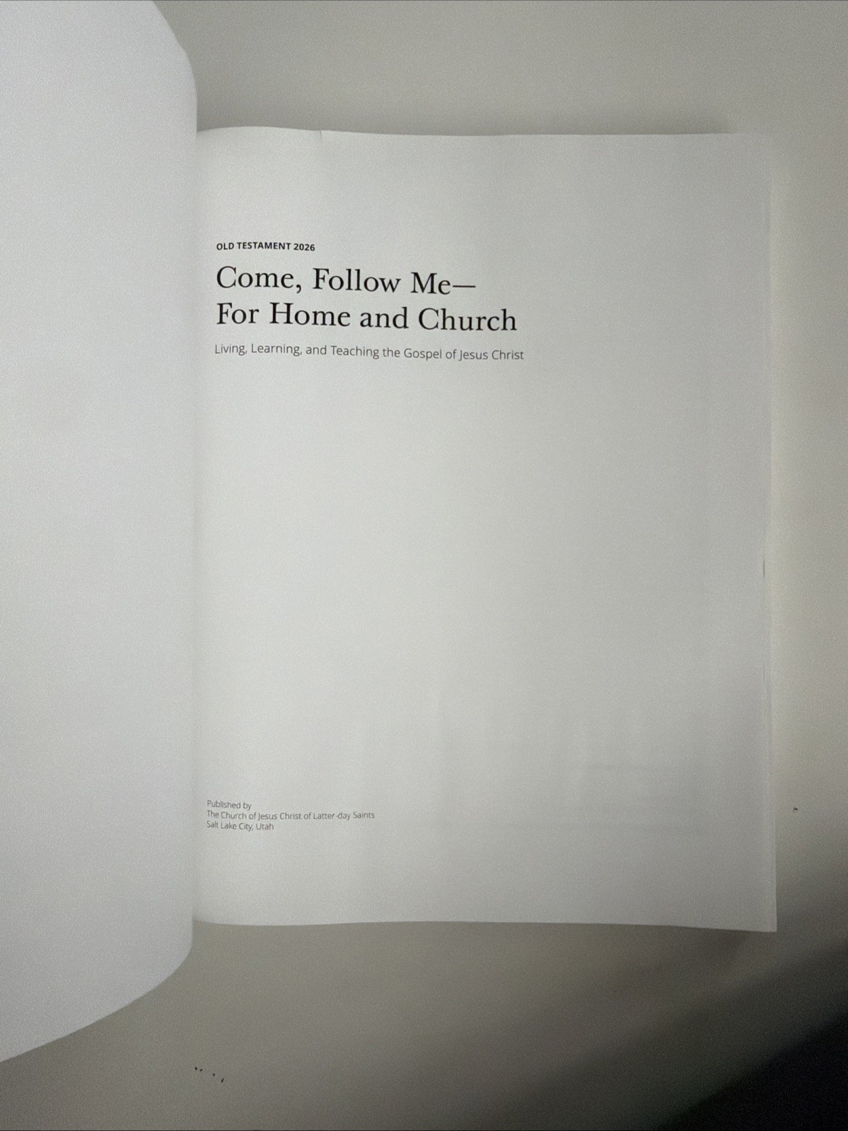 Old Testament 2026 Come, Follow Me For Home and Church NEW/OTHER