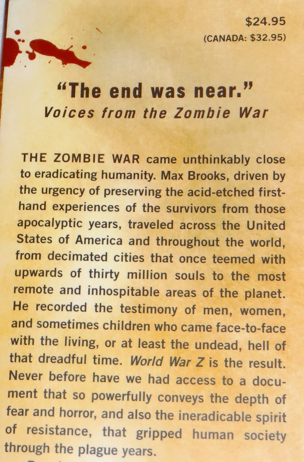 Max Brooks SIGNED INSCRIBED World War Z Hardcover 1st Edition 1st Print VG