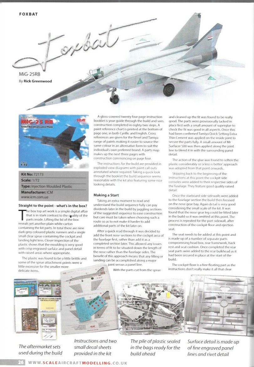 Scale Aircraft Modeling July 2019 MiG-25 Handley Page Hamden B f 109G-6 Bell P39