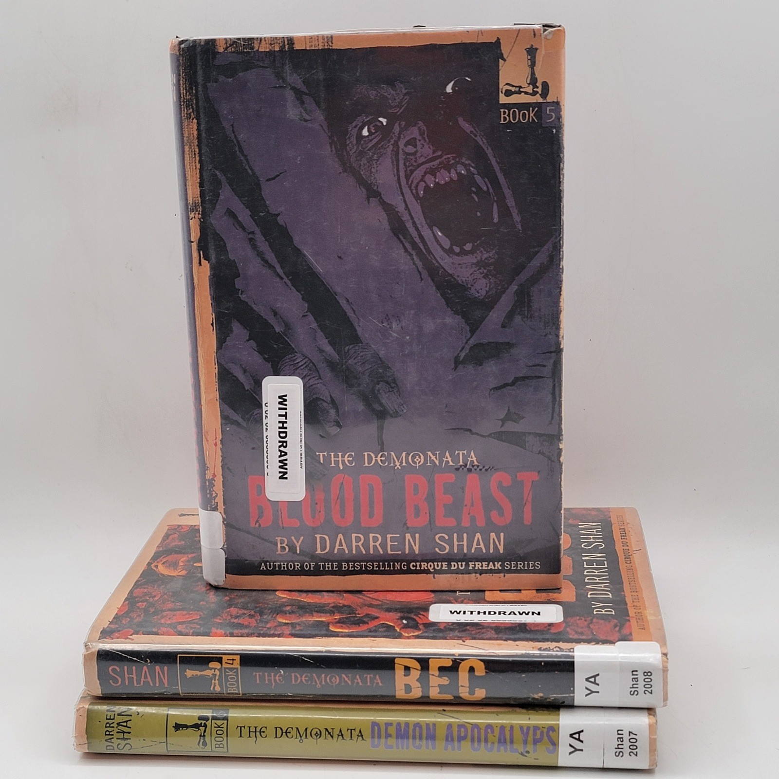 Darren Shan The Demonata Books 4 5 6 Hardcover Ex-Library Bec Blood Beast Fair