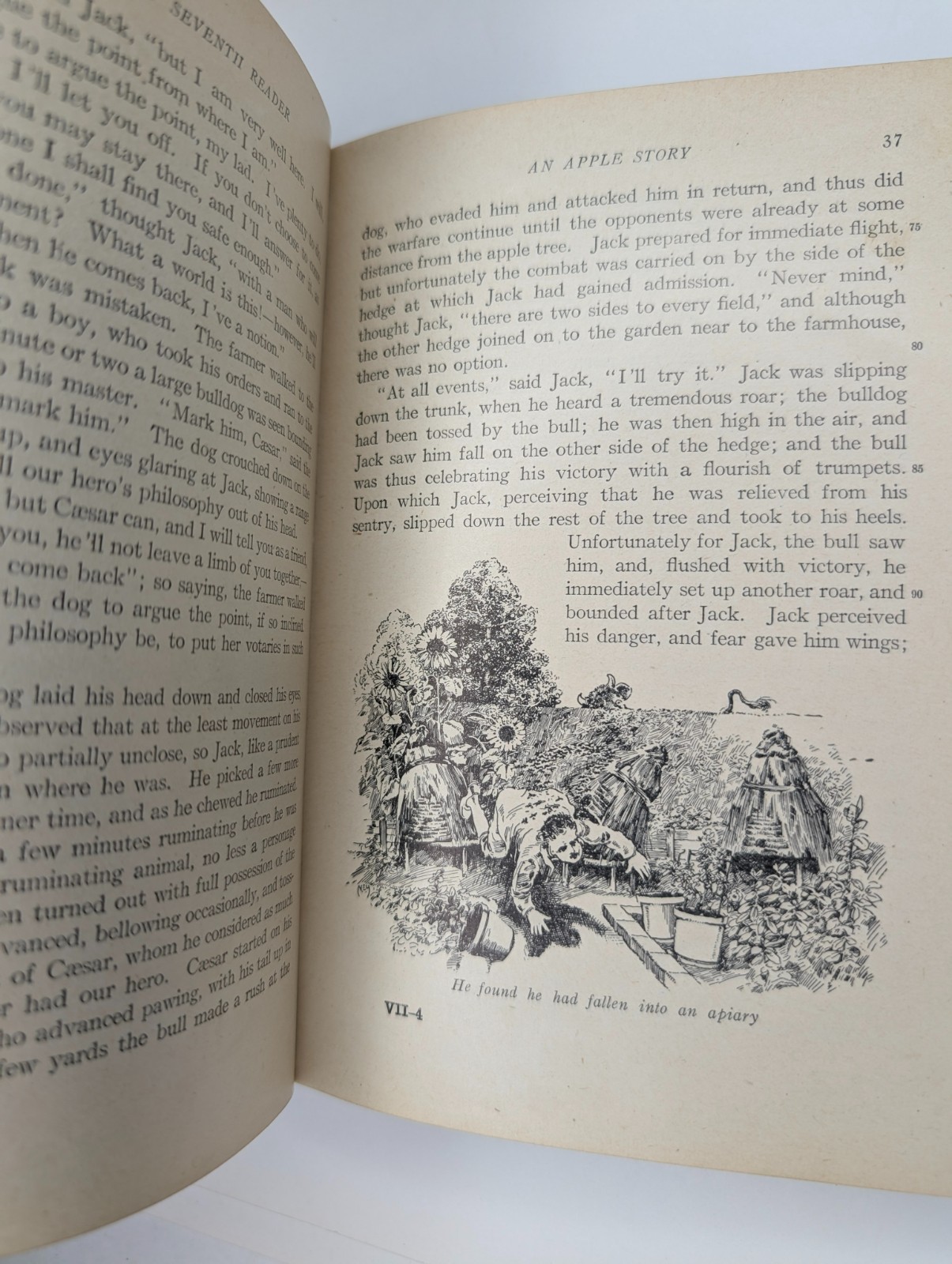 1914 The Seventh Reader Holton-Curry Readers Antique School Rand McNally Vtg