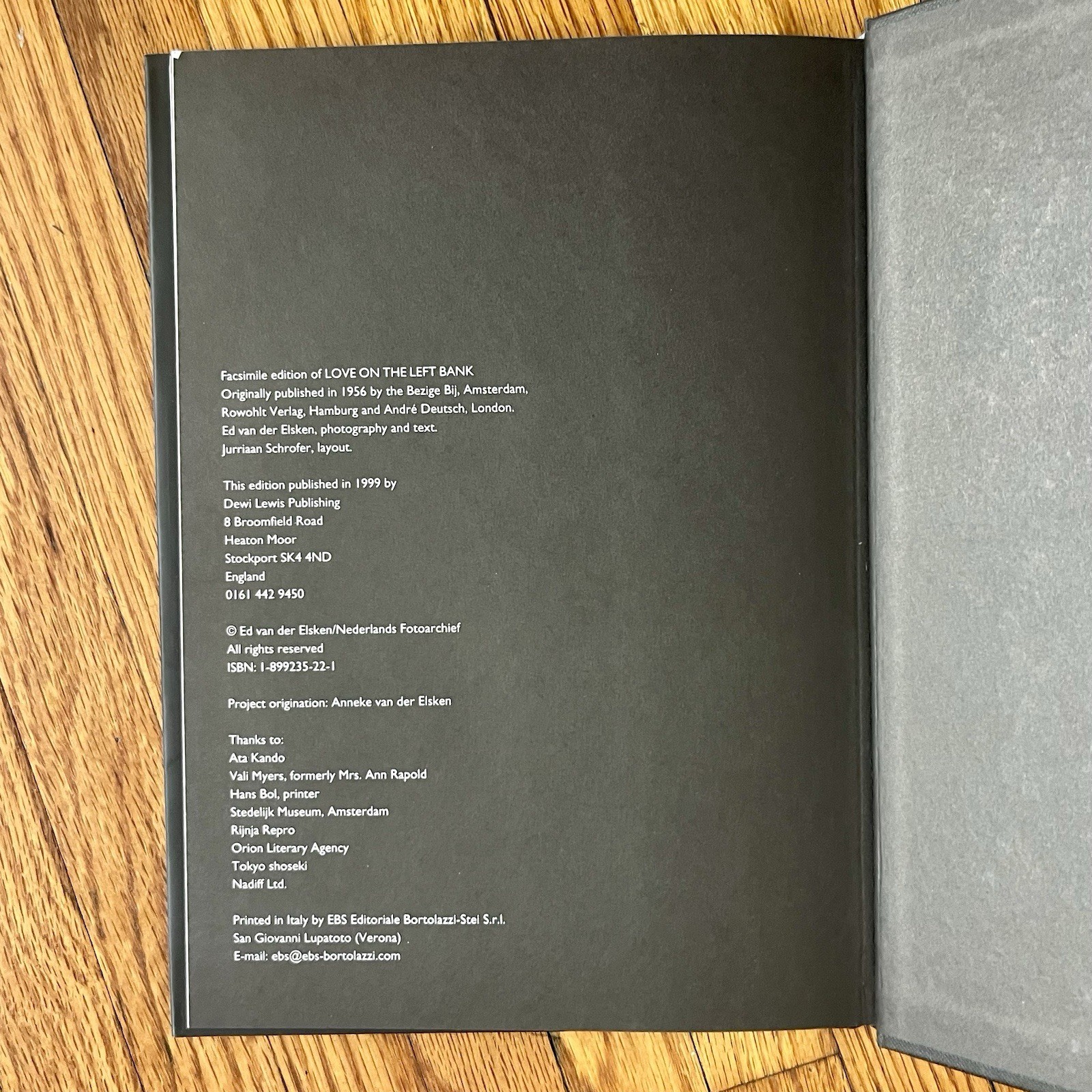 Love on the Left Bank by Ed Van Der Elsken 1956 1999 Facsimile Photography