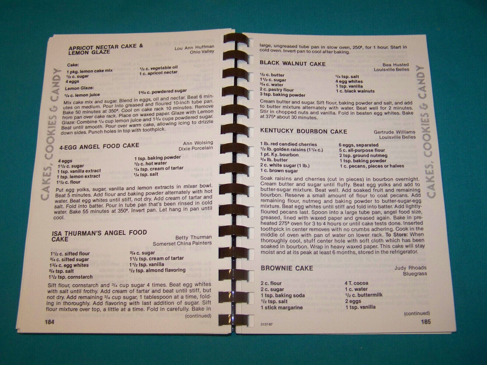 Kentucky World Organization of China Painters Cookbook 1987