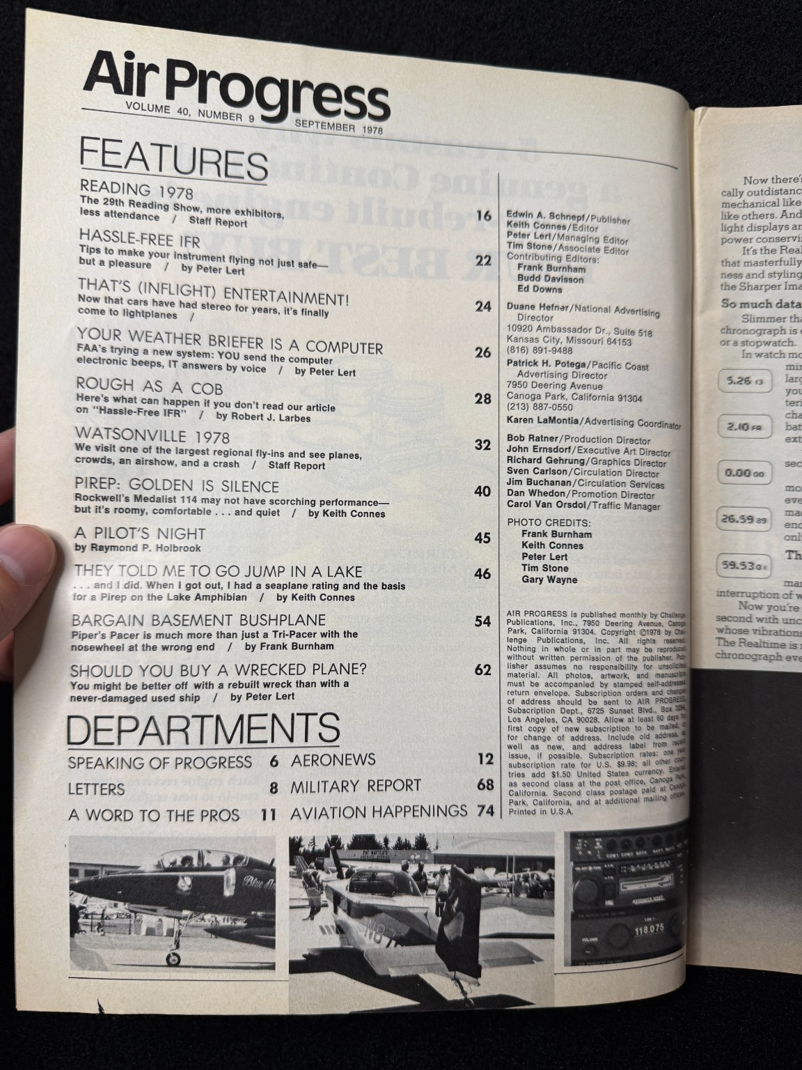 Air Progress Aviation Magazine September 1978 Seaplanes Flight Training Aircraft