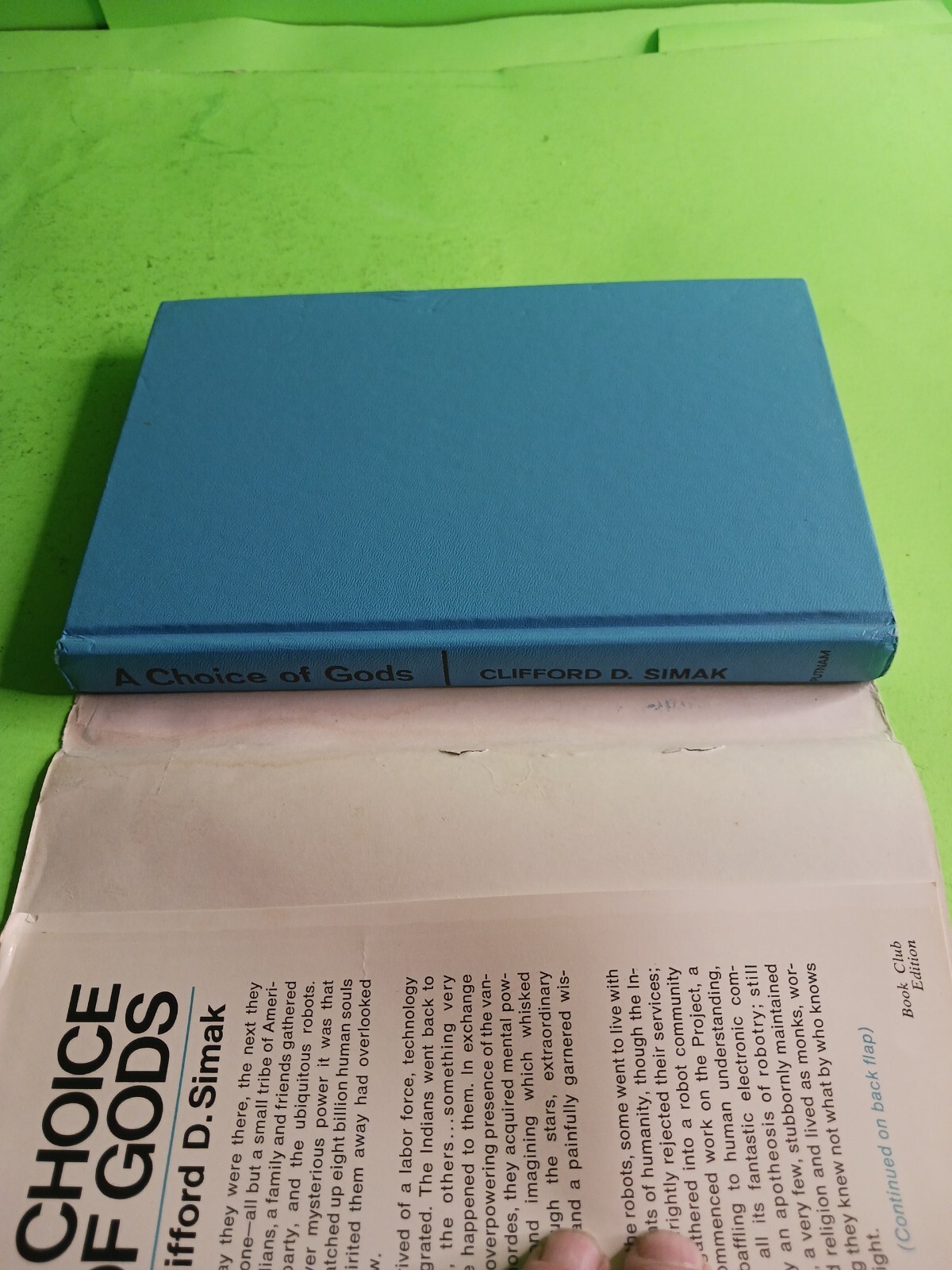 A Choice of Gods by Clifford D. Simak HC (1972) BCE Mike Hinge