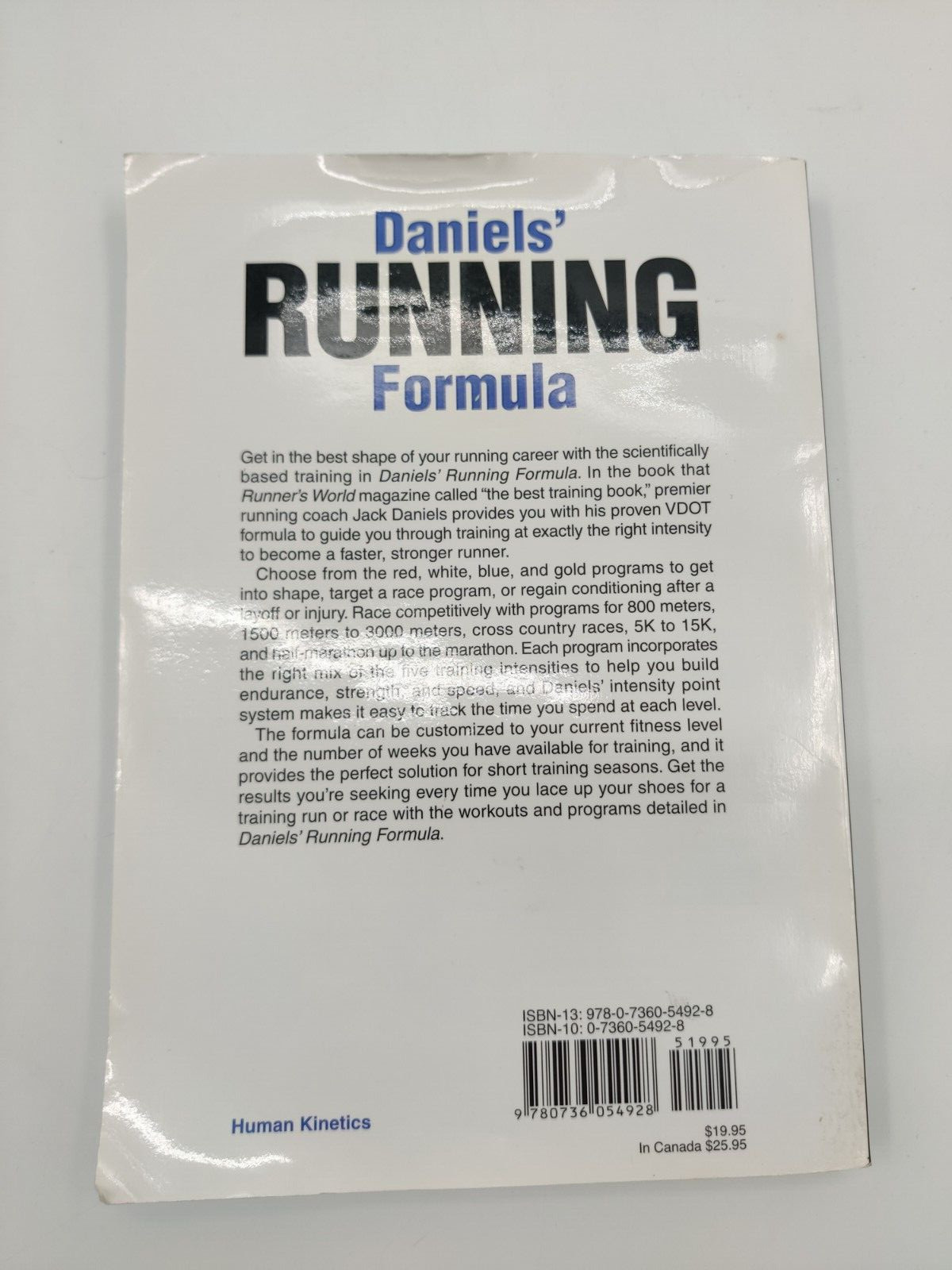Daniels’ Running Formula – 2nd Edition – Daniels, Jack – Good – paperback