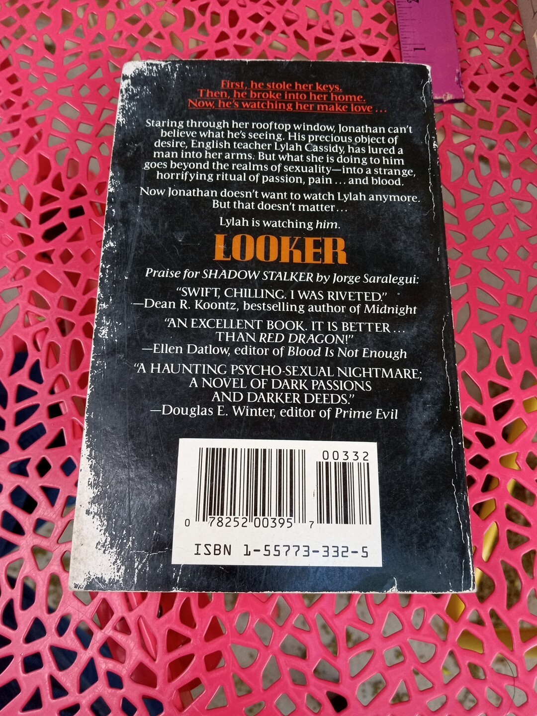 JORGE SARALEGUI Looker Charter Book 1st Edtion Vtg Horror Book Vtg Erotic Horror
