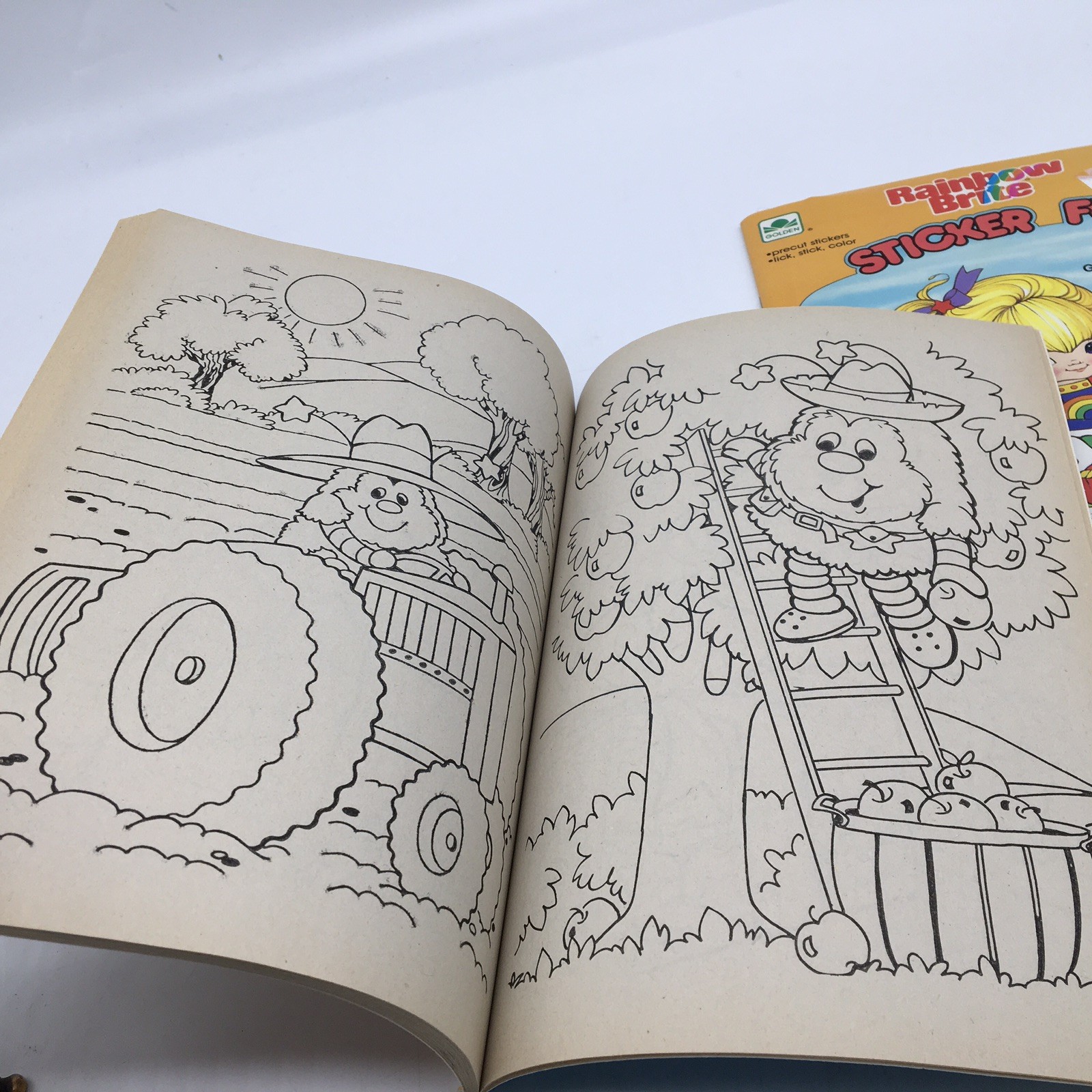 Rainbow Brite Coloring Book + Sticker Fun Golden Books Vtg 1984-85 UNUSED NOS